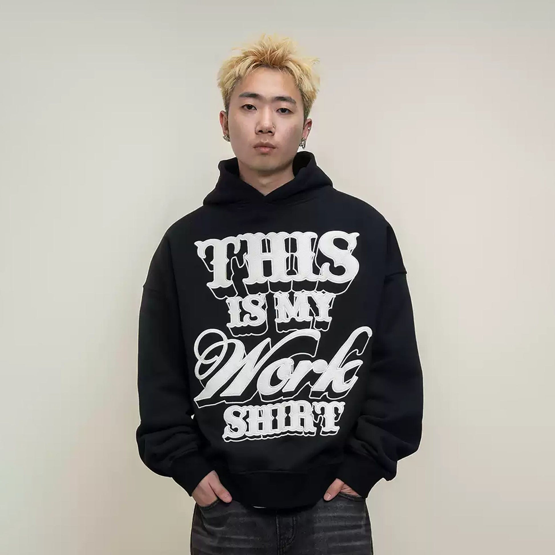 MAKEMORE Graphic Patch Oversized Hoodie-Hoodie-S-Free Shipping Leatheretro