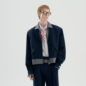 TIWILLTANG Contrast Layered Denim Jacket