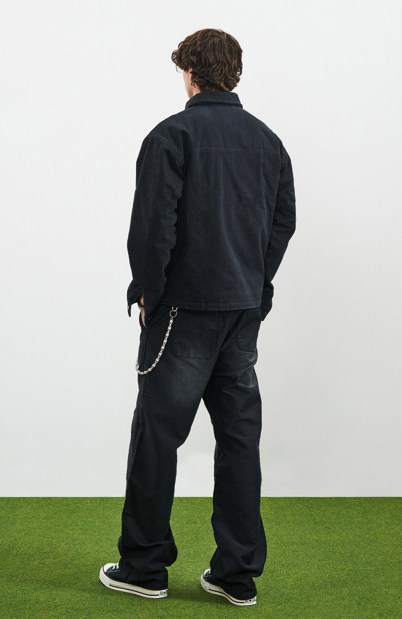 PMW Washed Cotton Buckle-Front Jacket-Jacket-S-Free Shipping Leatheretro