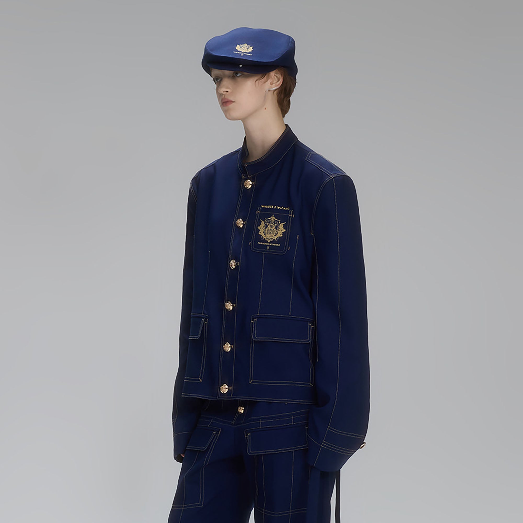 TIWILLTANG Stitched Badge-Embroidered Jacket