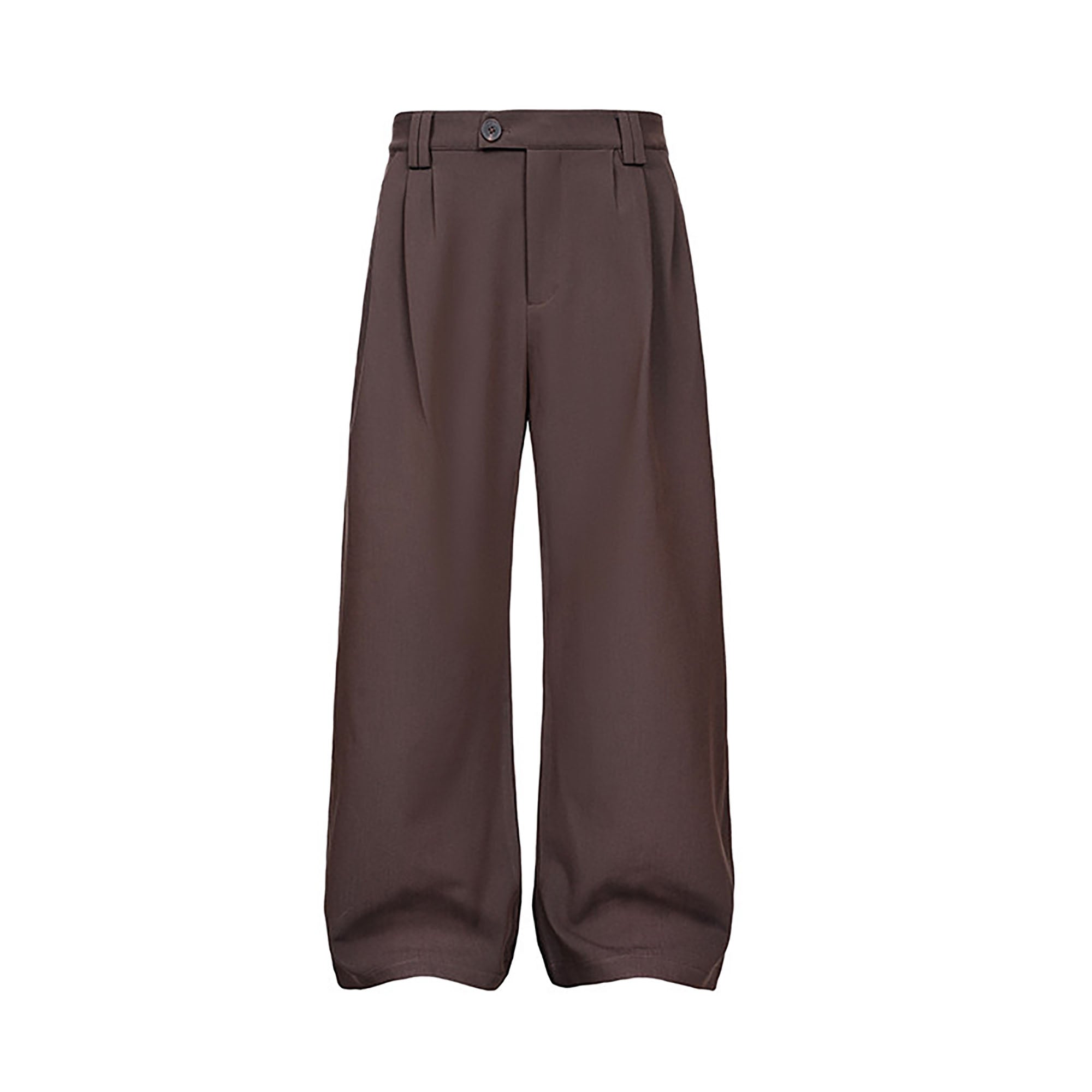 CATSSTAC Wool-Blend Multi-Pleats Oversized Trousers-Pants-M-Coffee-Free Shipping Leatheretro