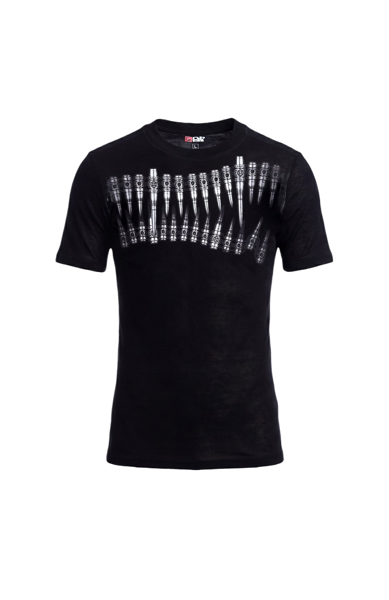 DND4DES Slim Bullet Graphic Wool-Blend Tee-T Shirt-S-Free Shipping Leatheretro