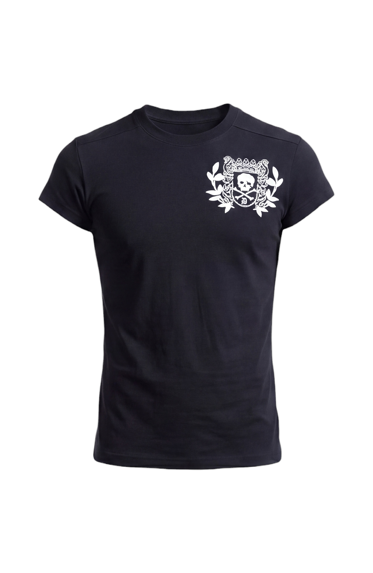 DND4DES Gothic Skull Crest T-Shirt-T Shirt-S (Preorder)-Black-Free Shipping Leatheretro