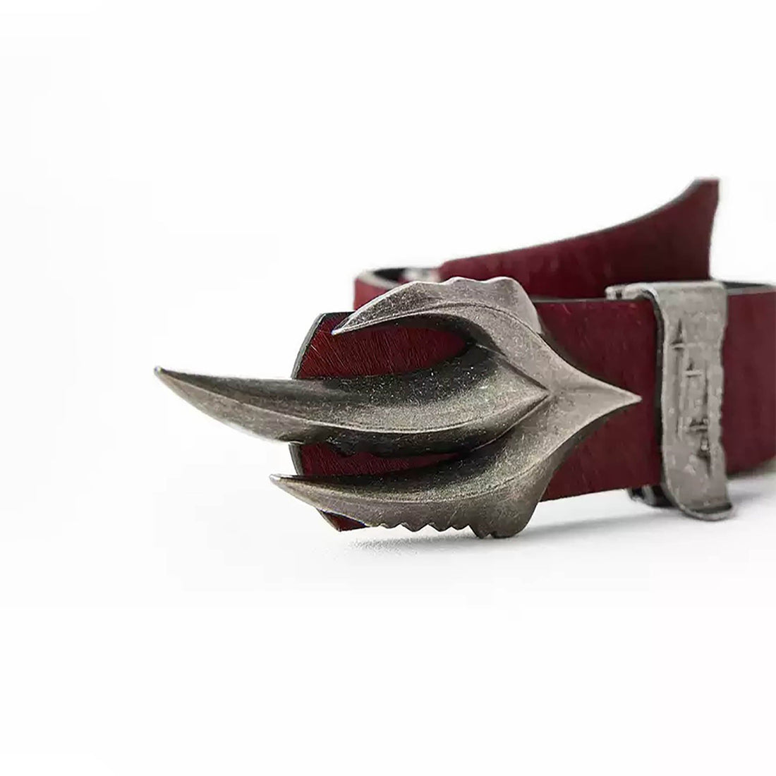 FLYERRER Gothic Buckle Cross-Star Hair-on Leather Belt-Belt-One Size-Red-Free Shipping Leatheretro