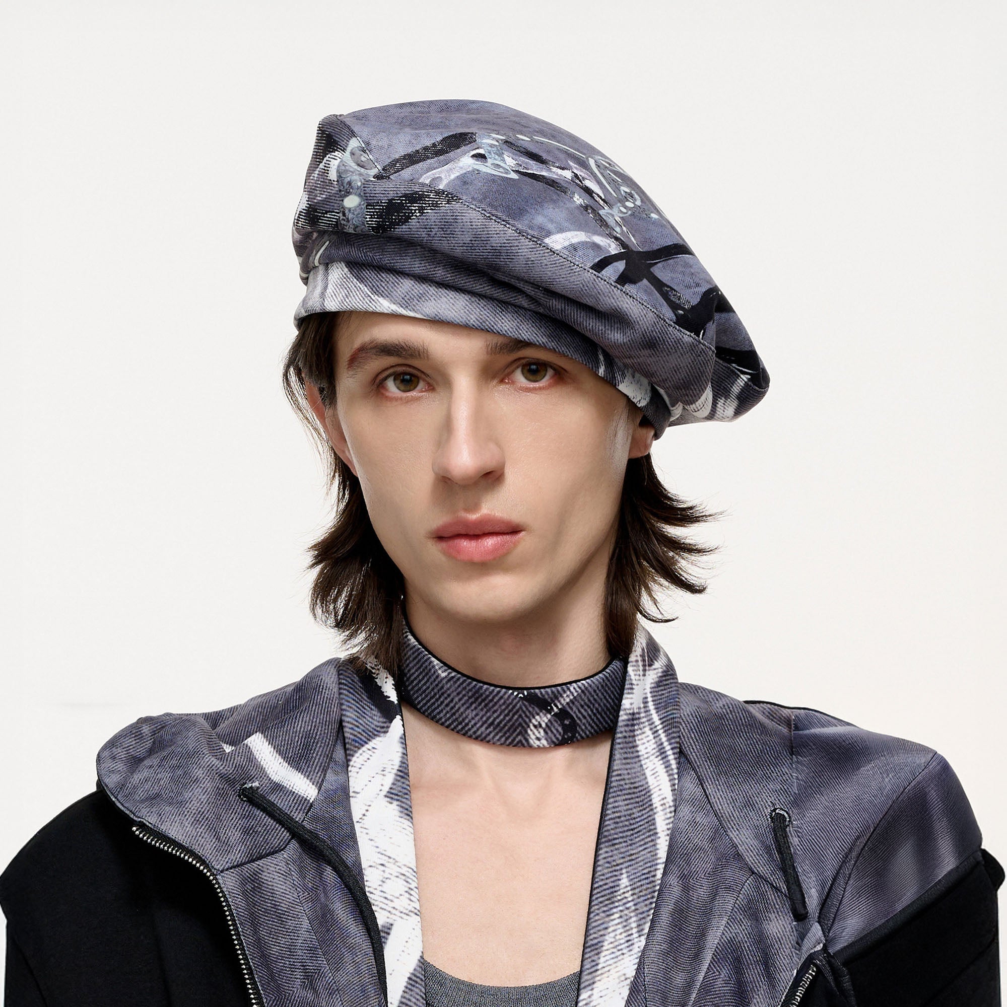 TIWILLTANG Abstract Reversible Graphic Beret-Hat, Cap, Beanie-One Size-Free Shipping Leatheretro