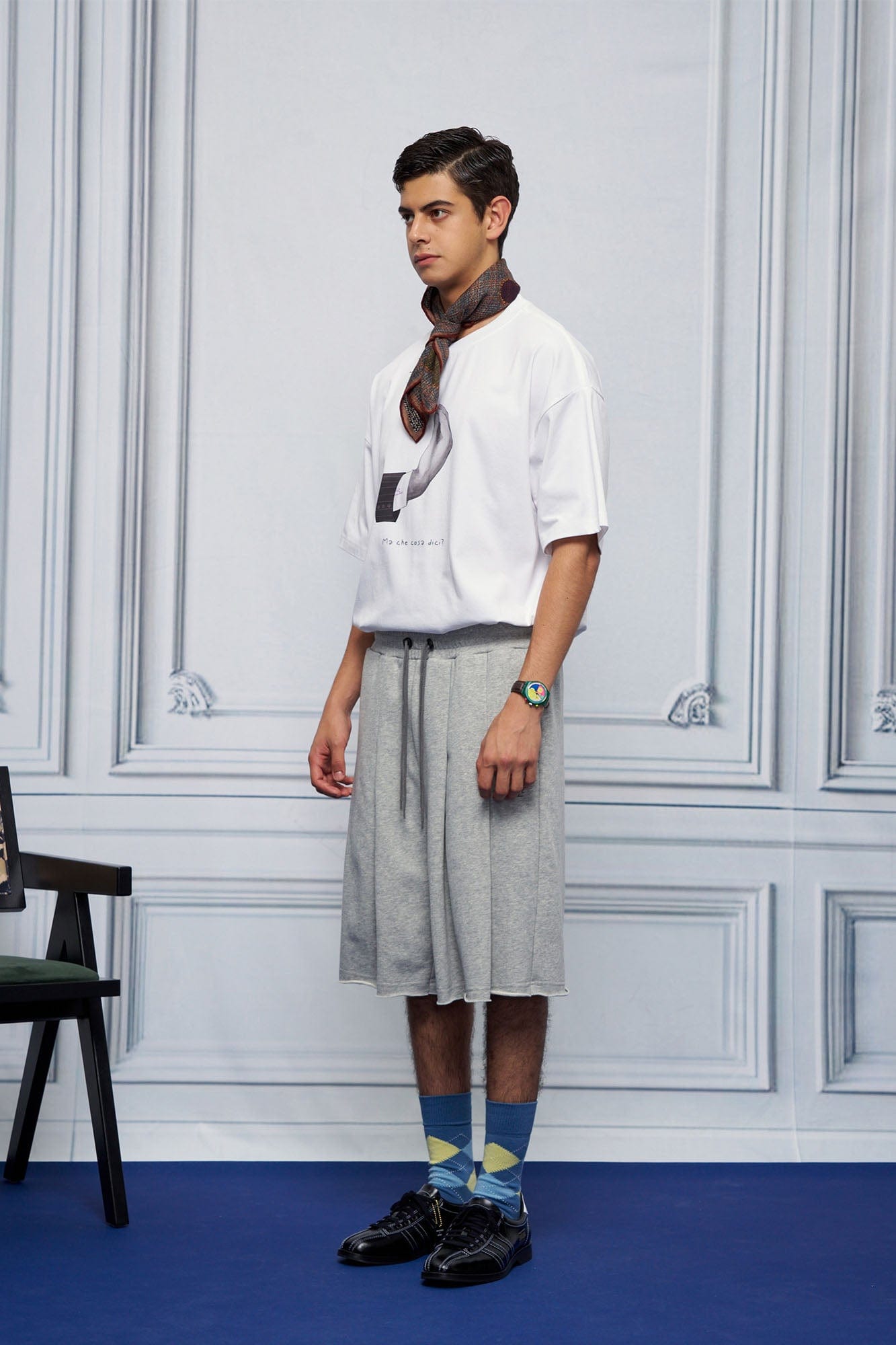 UNLIMITED MOTE Multi-Pleated Drawstring Raw-Hem Shorts-Shorts-S-Light Gray-Free Shipping Leatheretro