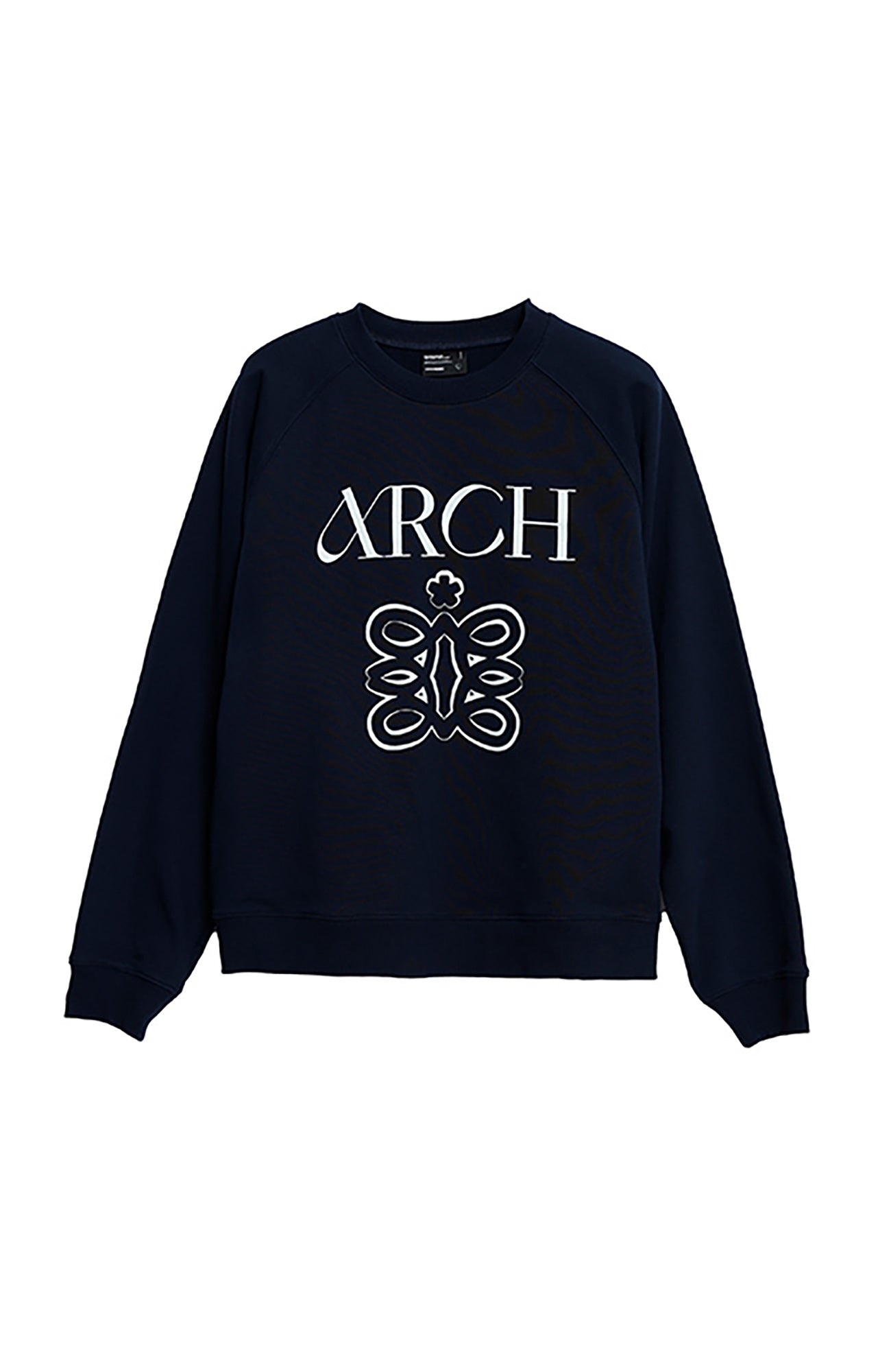 ROARINGWILD A ARCH Collegiate Loopback Raglan Sweatshirt-Sweatshirt-XS-Dark Gray-Free Shipping Leatheretro