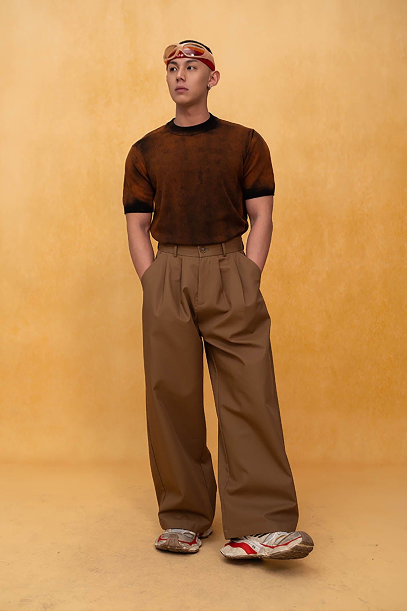 CLP Retro Pleated Wide-Leg Trousers-Pants-S-Free Shipping Leatheretro