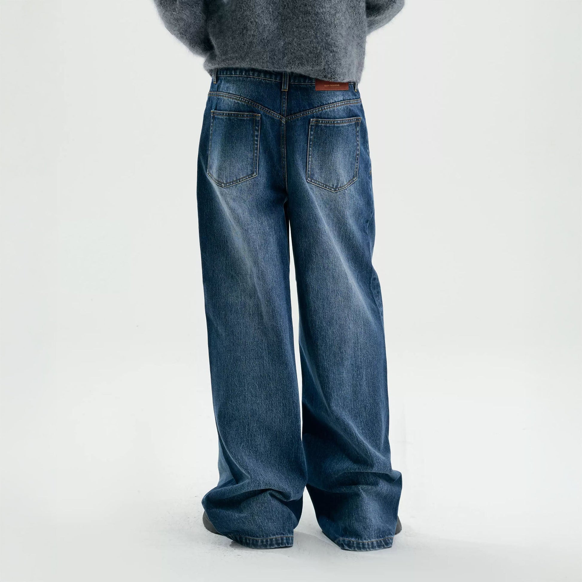 TIWILLTANG Retro Button-Up Straight-Leg Jeans-Jeans-S-Free Shipping Leatheretro