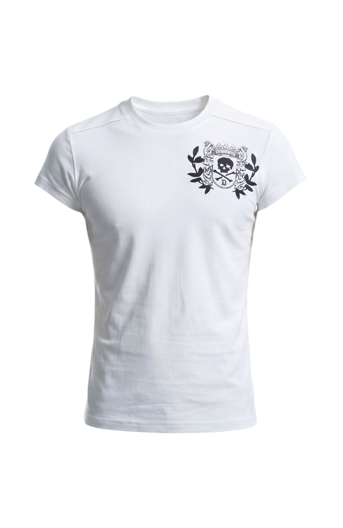 DND4DES Gothic Skull Crest T-Shirt-T Shirt-S (Preorder)-Black-Free Shipping Leatheretro