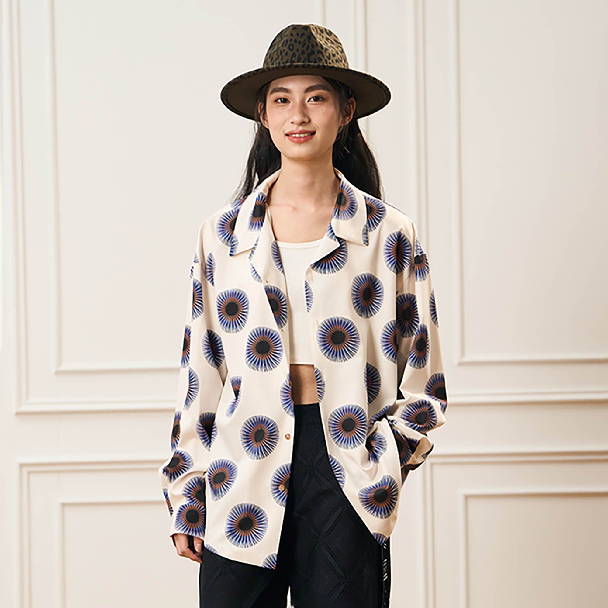 EPIC POETRY Radial Eye Cuban Half Shirt & Shirt-Half shirt-S-Long-Free Shipping Leatheretro