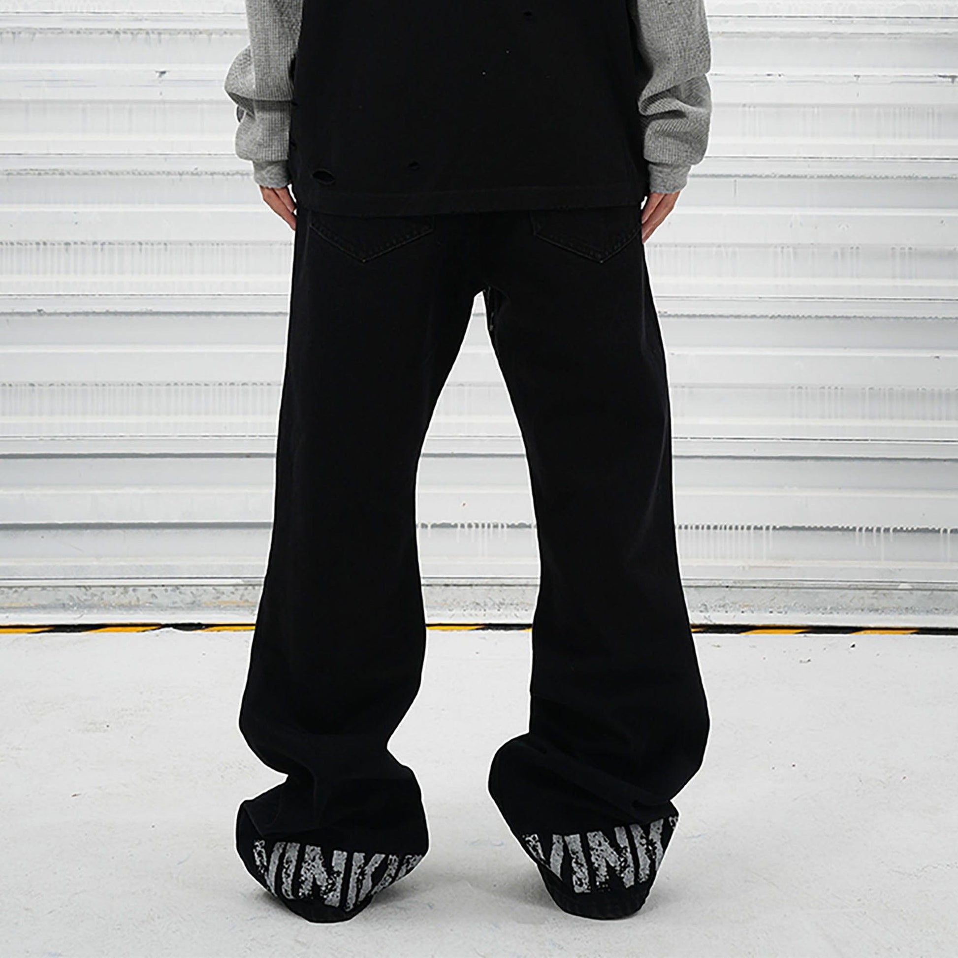 VINKID Flock of Doves Graphic Jeans-Jeans-S-Free Shipping Leatheretro