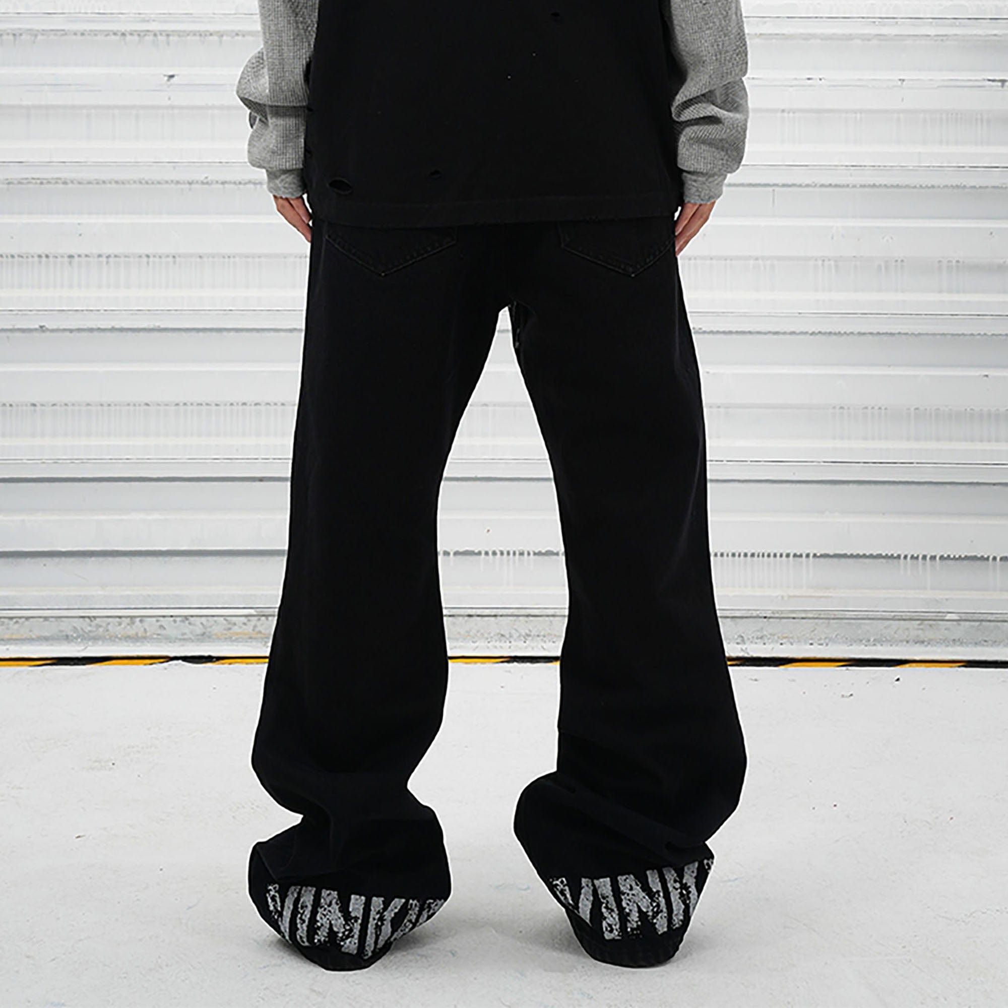 VINKID Flock of Doves Graphic Jeans-Jeans-S-Free Shipping Leatheretro