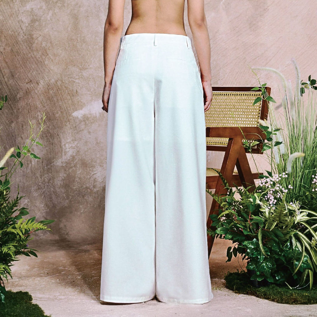 OIPWORD Middle-Pleated Oversized Trousers-Pants-S-Free Shipping Leatheretro