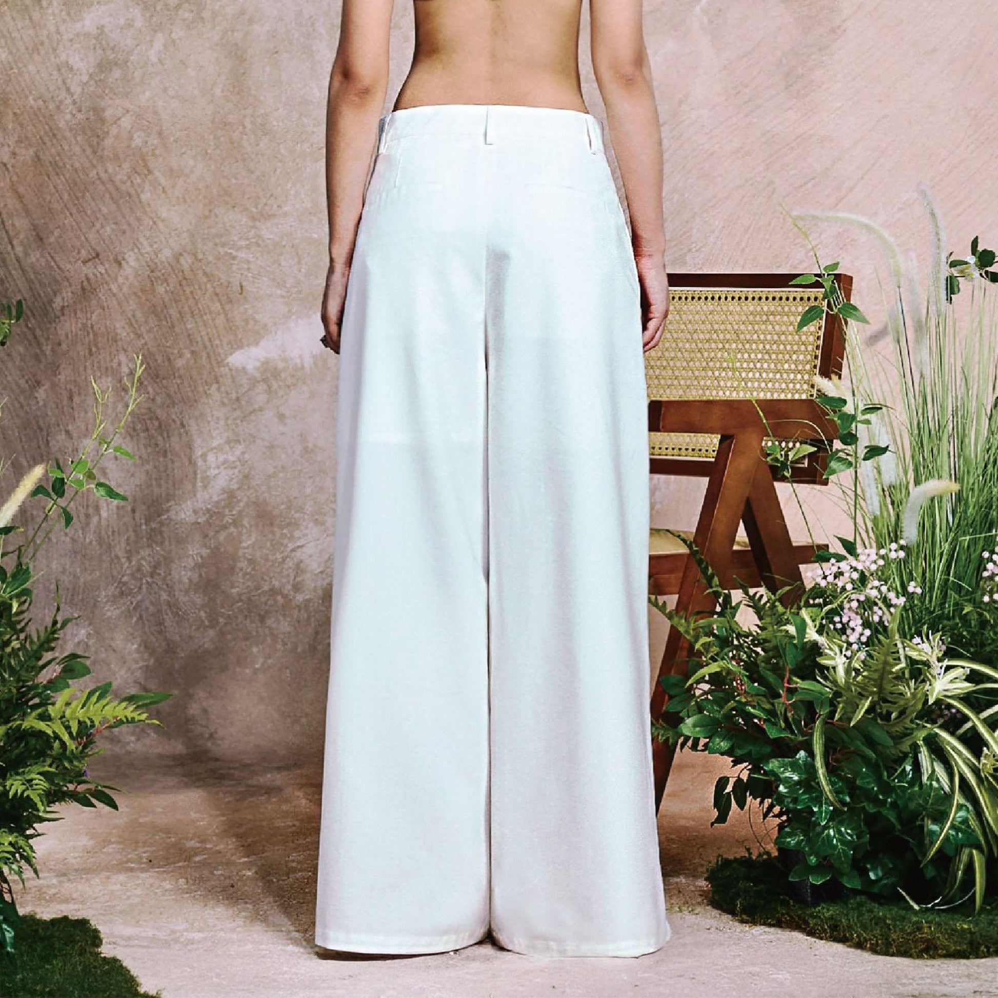 OIPWORD Middle-Pleated Oversized Trousers-Pants-S-Free Shipping Leatheretro