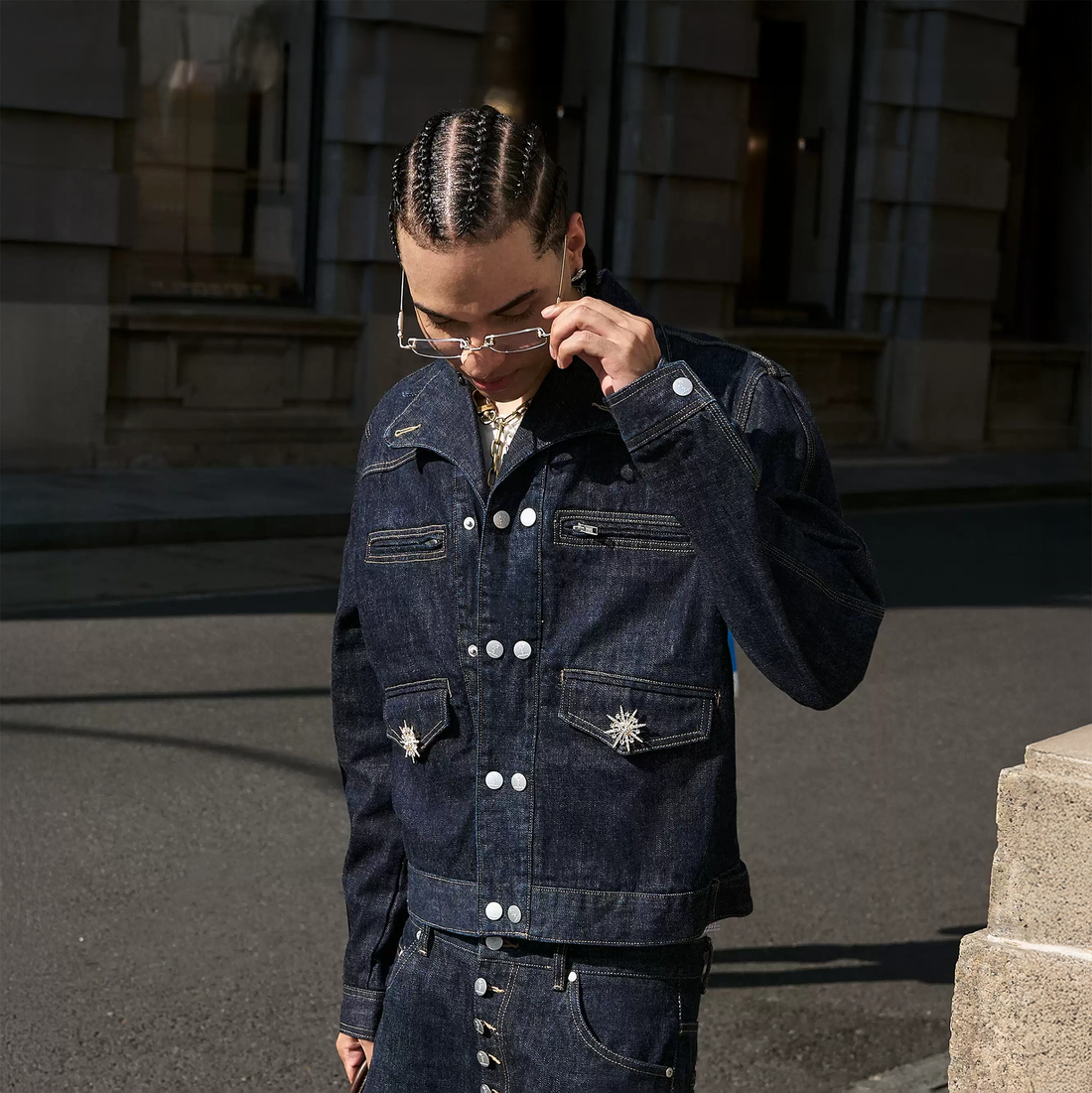 STEEPC Selvedge Double-Breasted Lapel Denim Jacket-Jacket-S(1)-Free Shipping Leatheretro