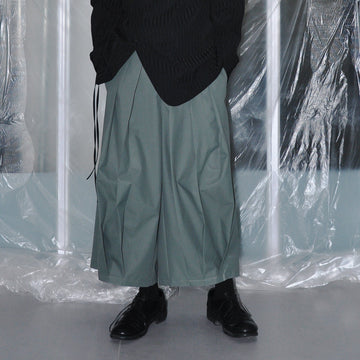 7440 37 1 Oversized Triple-Pleat Cropped Trousers-Pants-S-Free Shipping Leatheretro