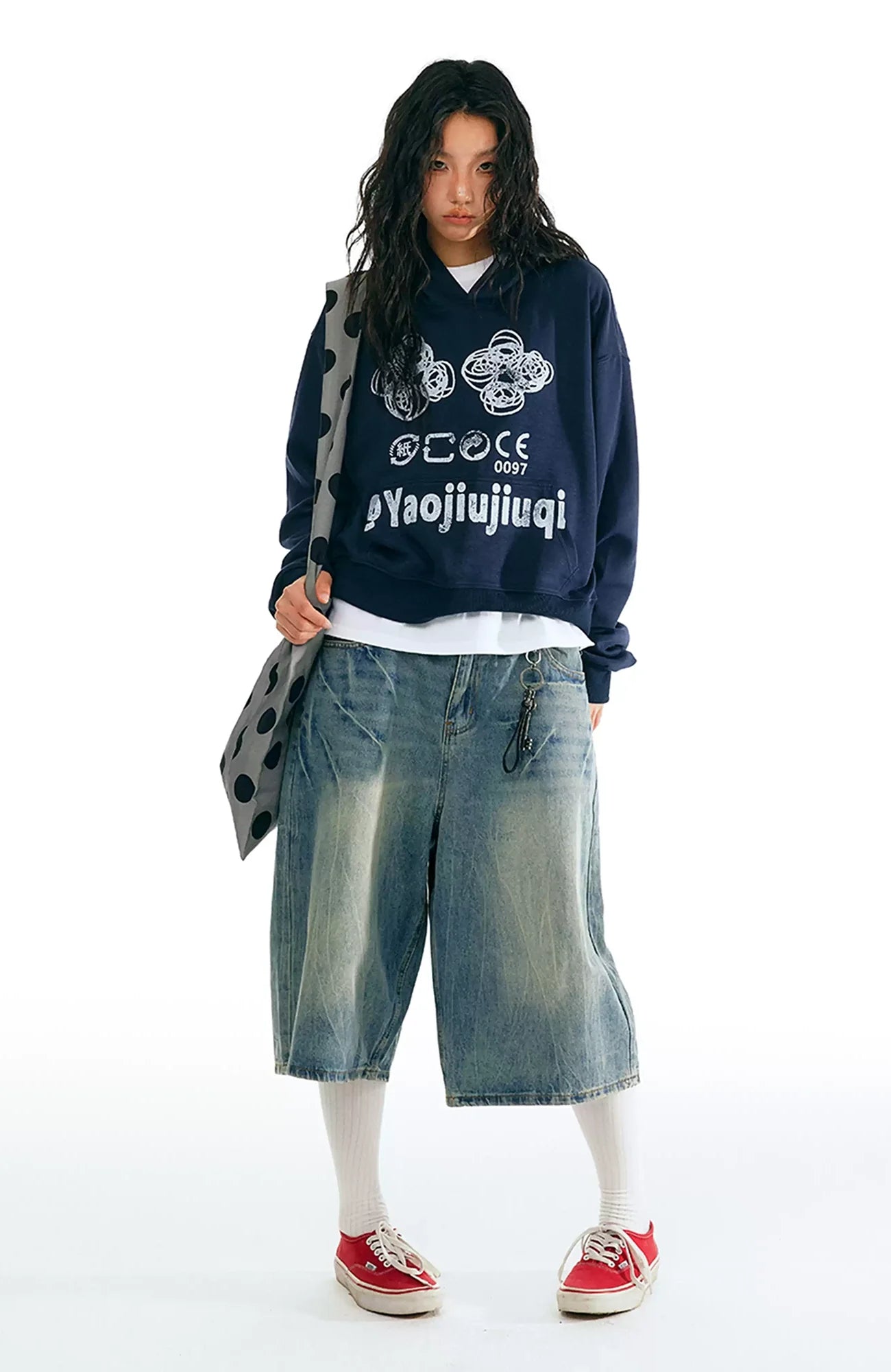 1997 POSTOFFICE Washed Wide-Leg Denim Shorts-Shorts-S (Preorder)-Free Shipping Leatheretro