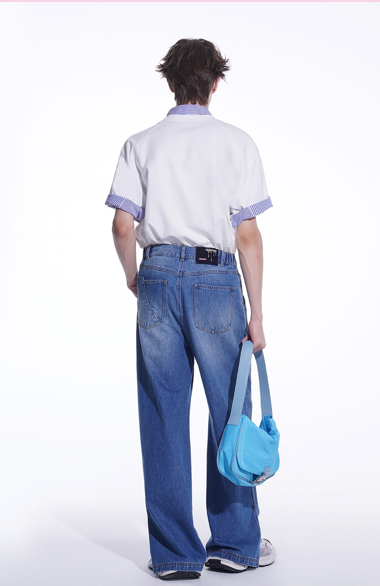 TIWILLTANG Side-Cut Oversized Jeans-Jeans-S-Blue-Free Shipping Leatheretro