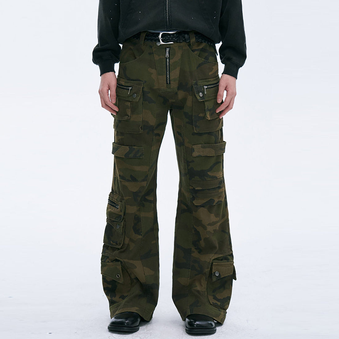 CATSSTAC Multi-Pocket Camo Cargo Pants-Pants-M-Free Shipping Leatheretro