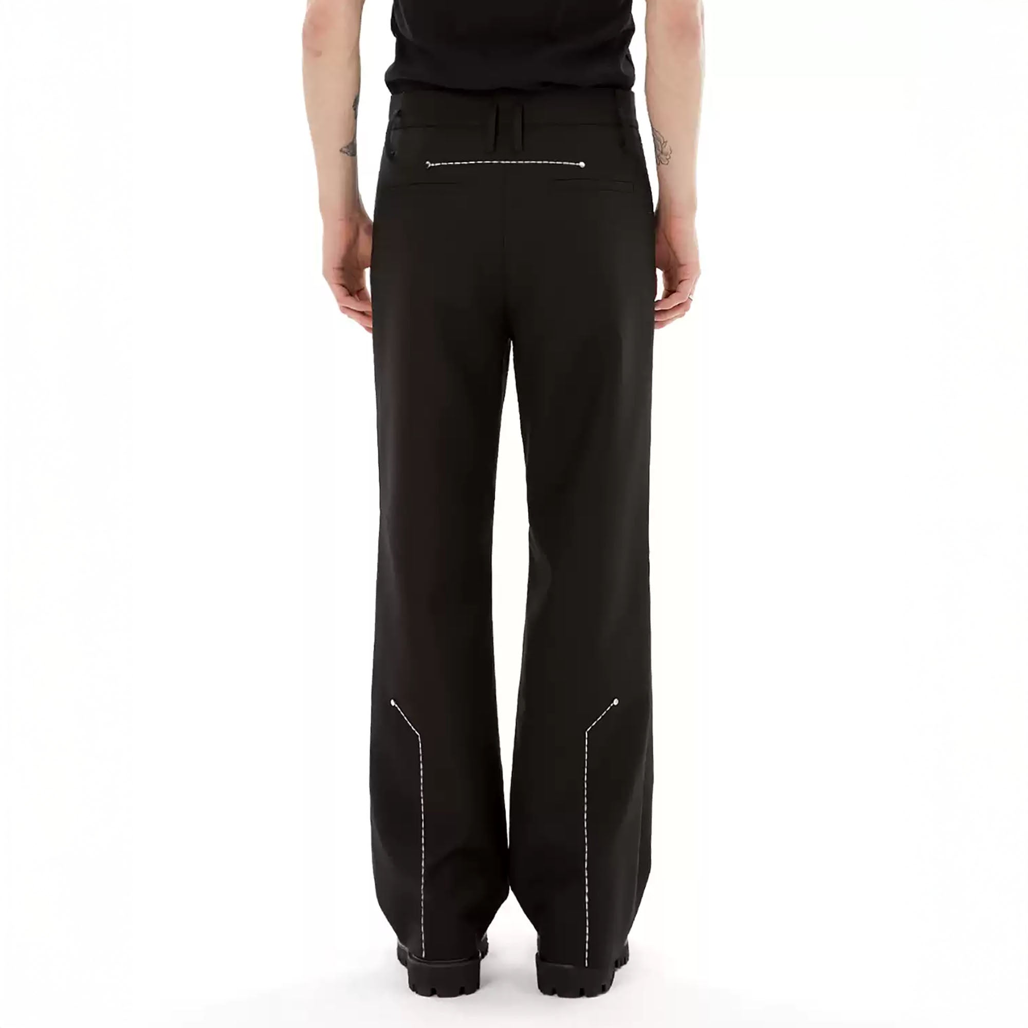 TIWILLTANG Rivet Stitch Embroidered Straight-Leg Pants-Pants-S-Free Shipping Leatheretro