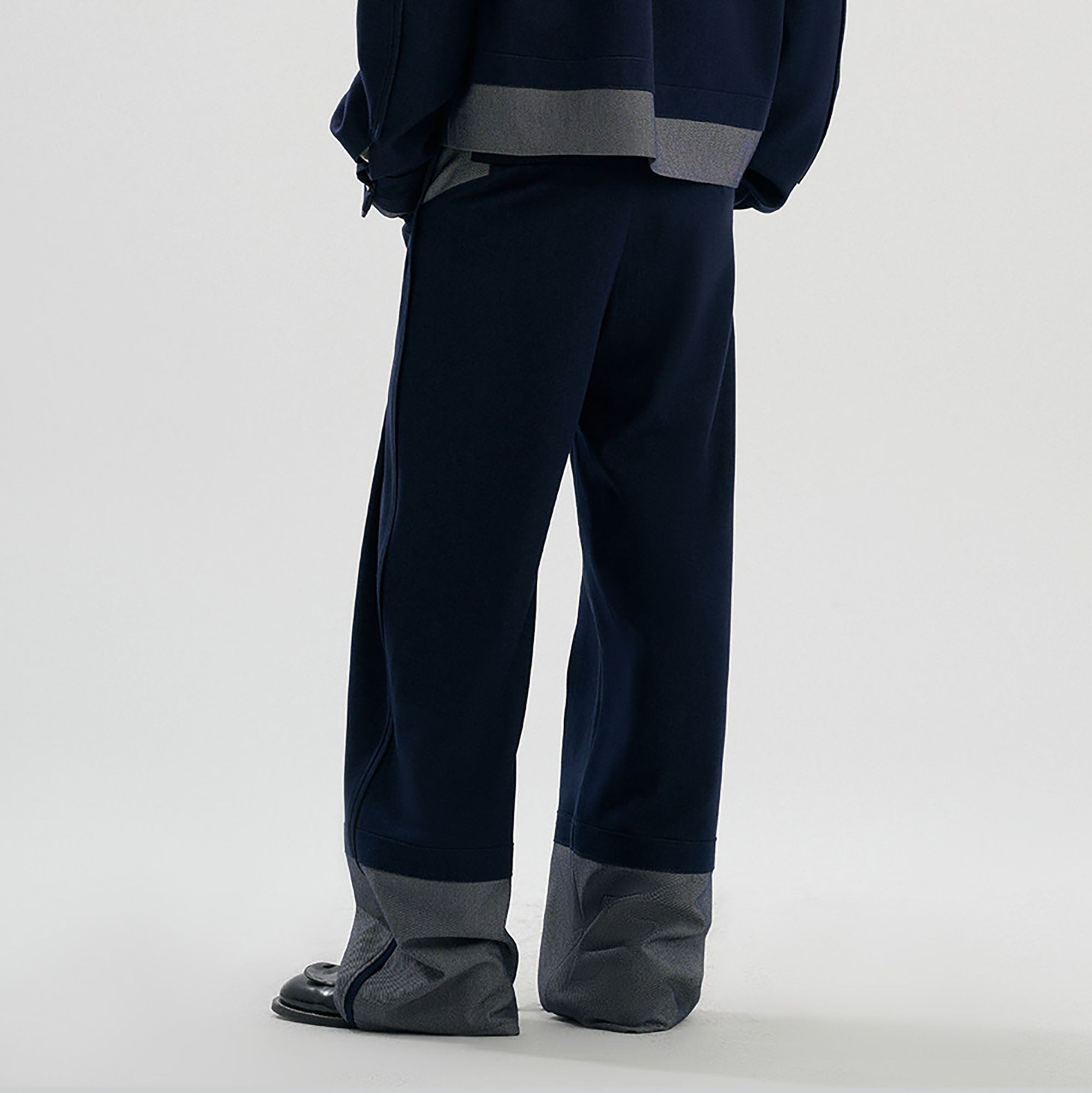 TIWILLTANG Pleats Contrast-Hem Raw Jeans-Jeans-S-Free Shipping Leatheretro