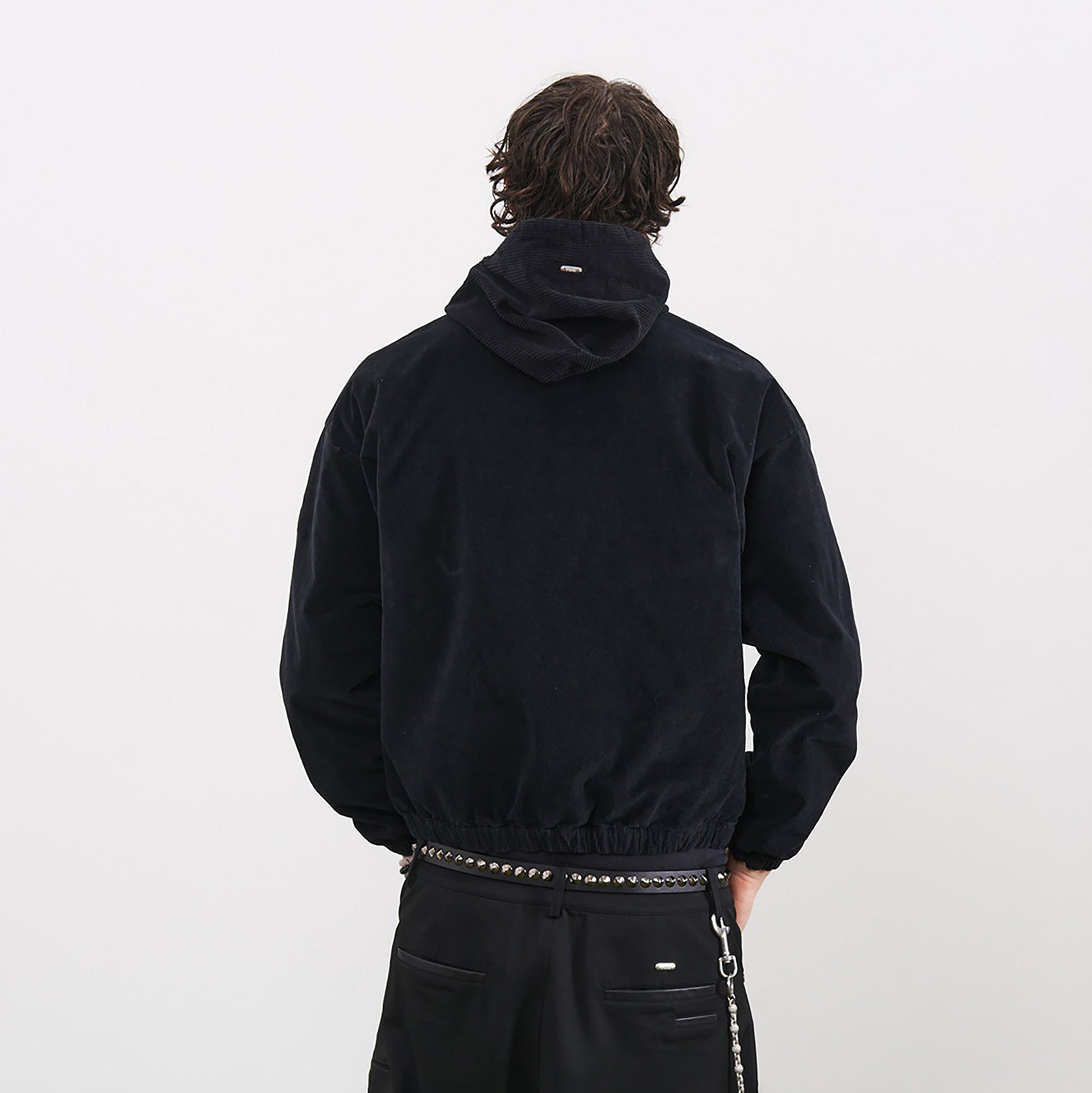 PMW Washed Corduroy Zip-Up Hoodie-Jacket-S-Free Shipping Leatheretro