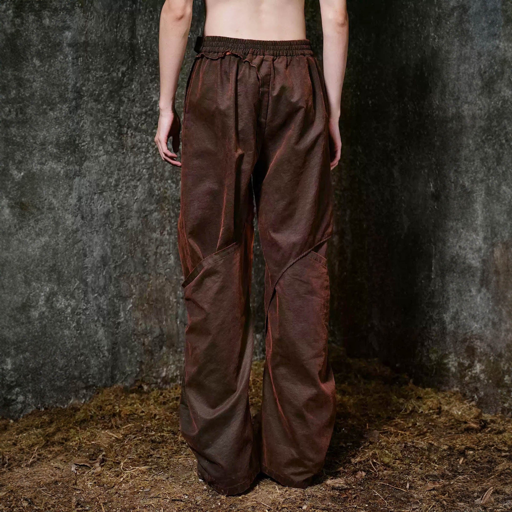 ILNya Nieternite Nifutur Weathered Coated Deconstructed Trousers-Pants-S(0)-Free Shipping Leatheretro