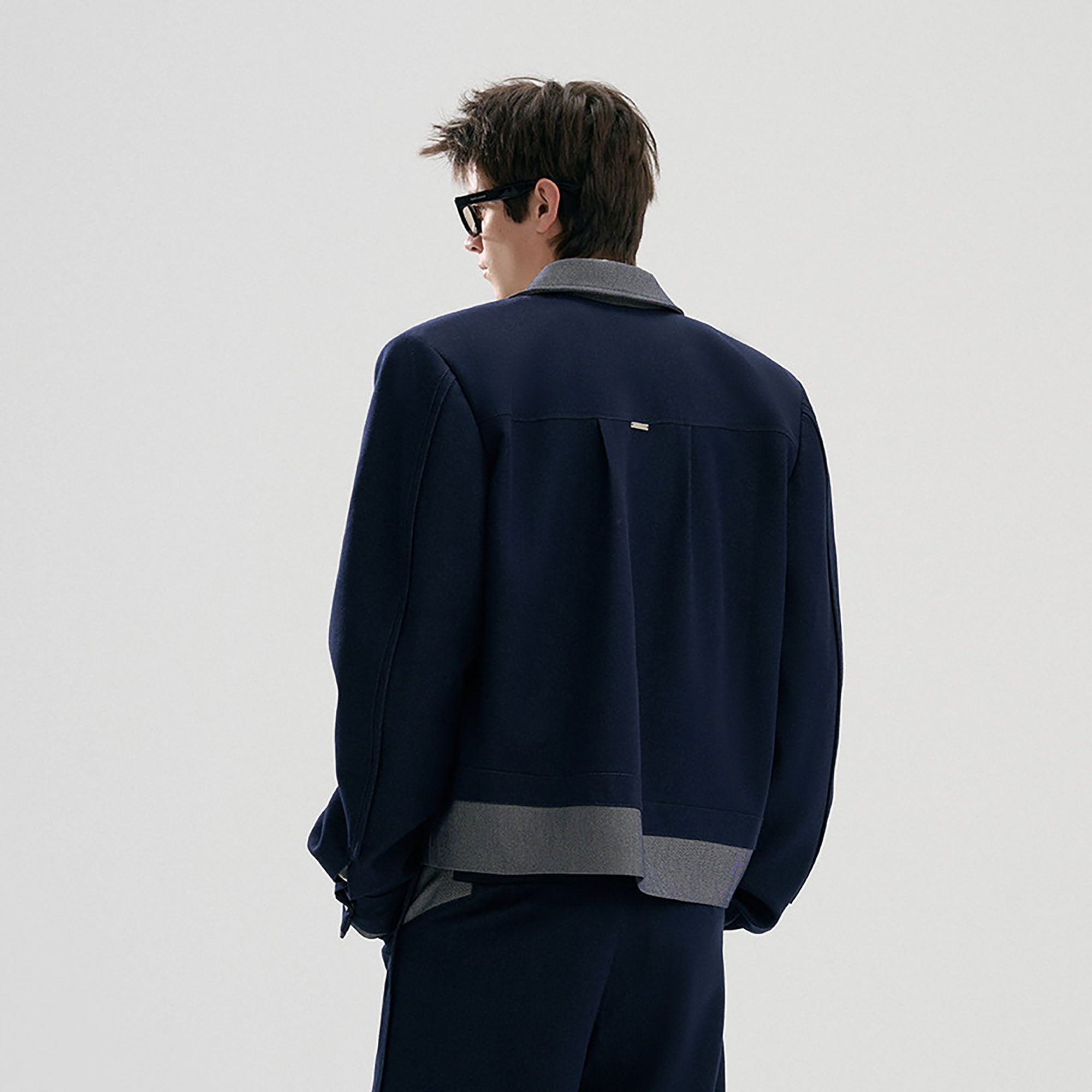 TIWILLTANG Contrast Layered Denim Jacket