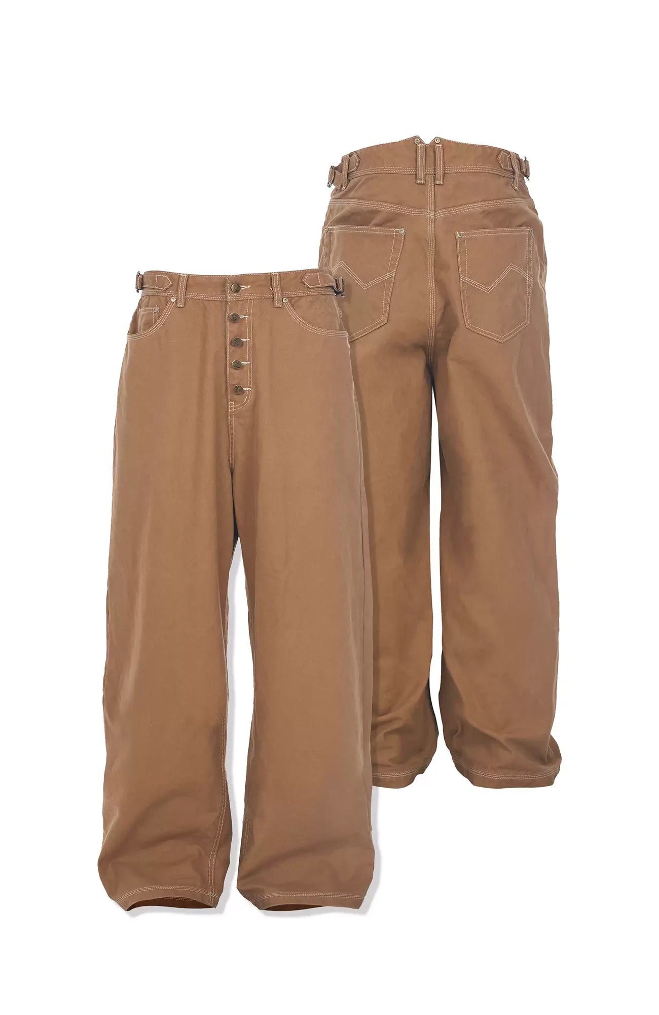 STEEPC Washed Canvas Utility Baggy Pants-Pants-S-Free Shipping Leatheretro