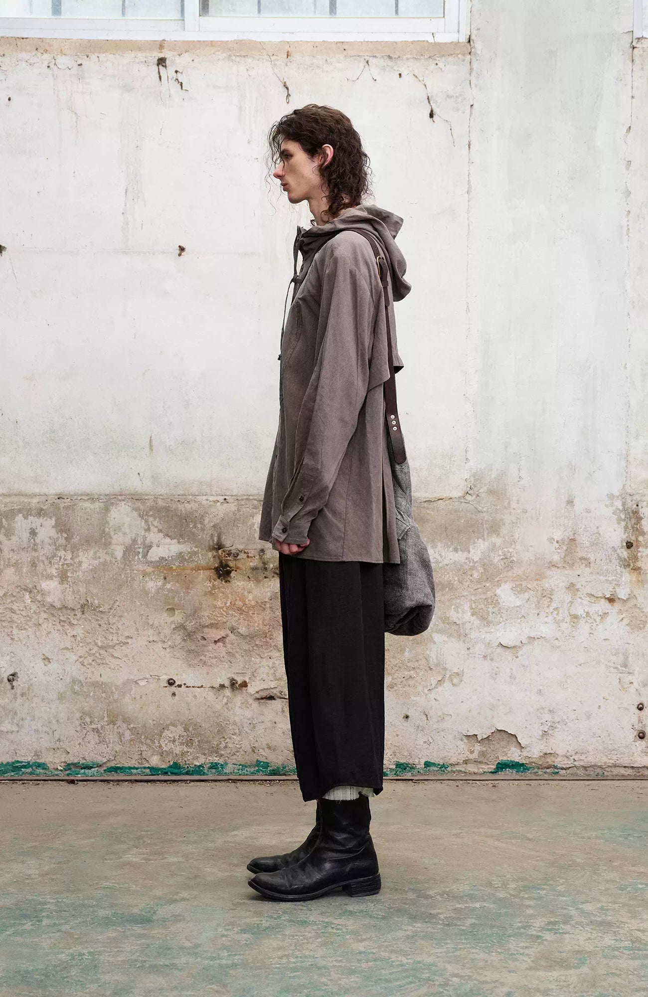 ILNya Nieternite Nifutur Draped Hooded Overshirt-Shirt-S(0)-Free Shipping Leatheretro