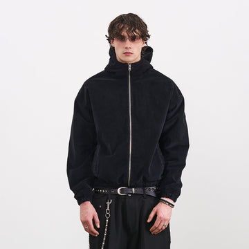 PMW Washed Corduroy Zip-Up Hoodie-Jacket-S-Free Shipping Leatheretro