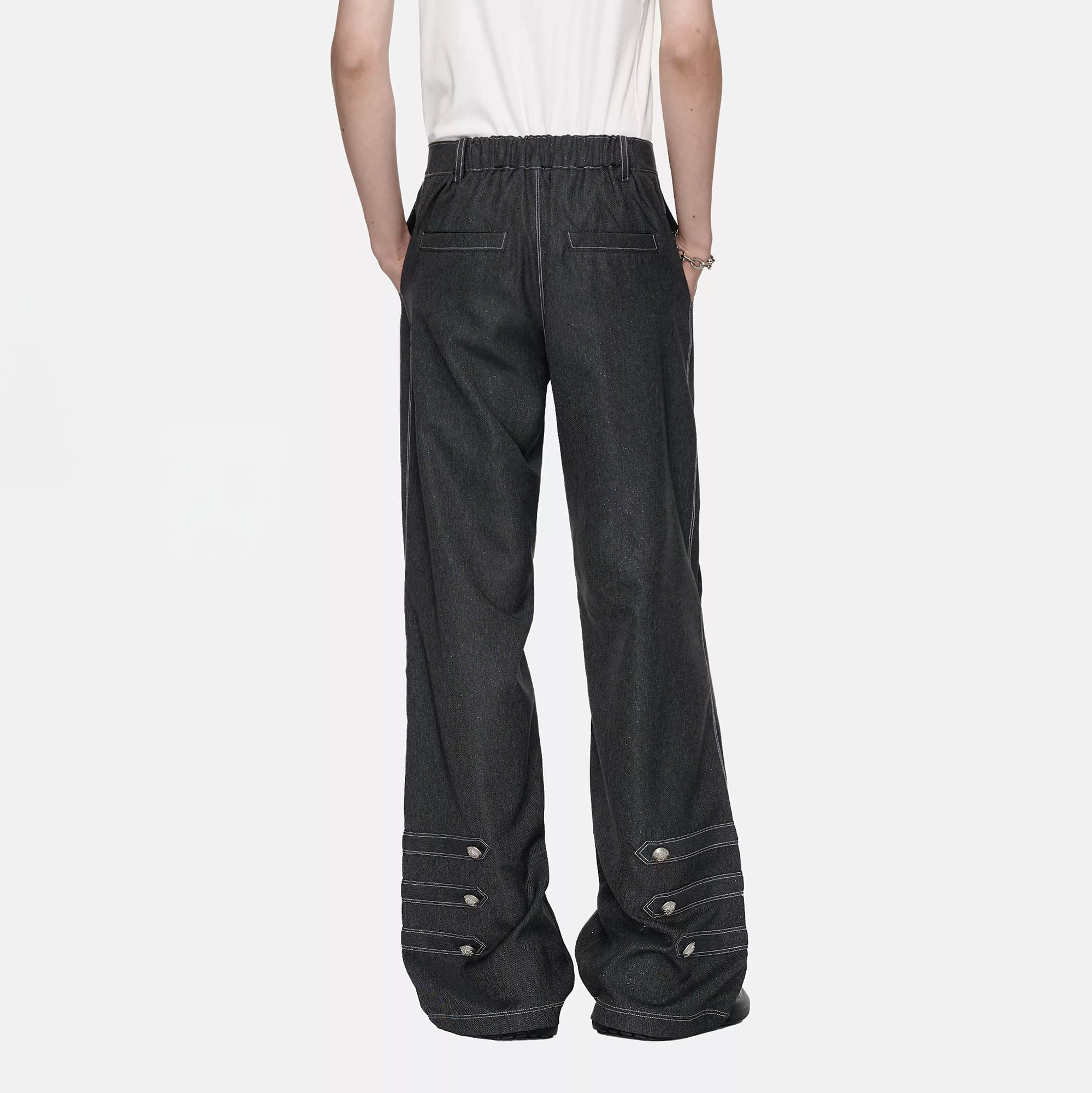 TIWILLTANG Asymmetrical Placket Stitched Wide-Leg Jeans-Jeans-S (Preorder)-Free Shipping Leatheretro