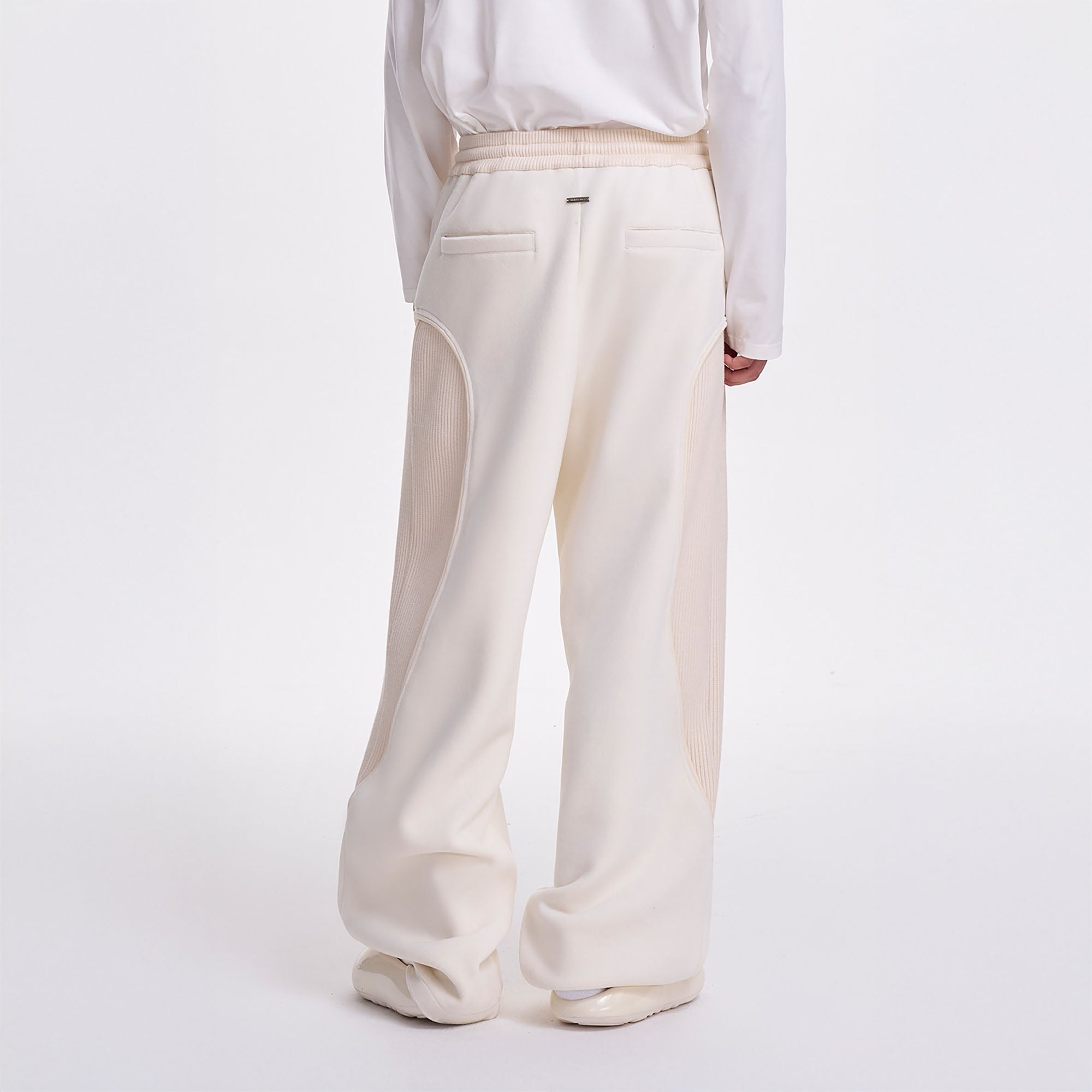 TIWILLTANG Ribbed Contrast Panel Oversized Sweatpants