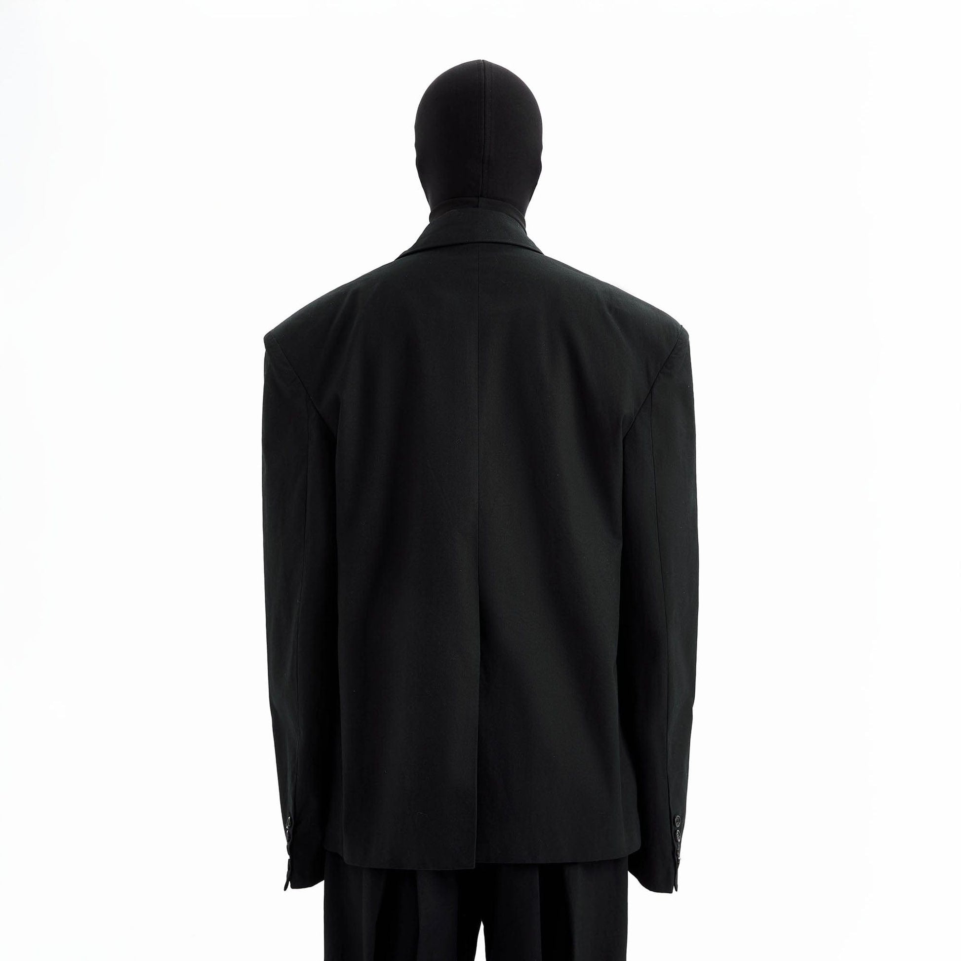 TRIANGLE PROJECT Asymmetrical Padded-Shoulder Oversized Blazer-Jacket-S-Free Shipping Leatheretro