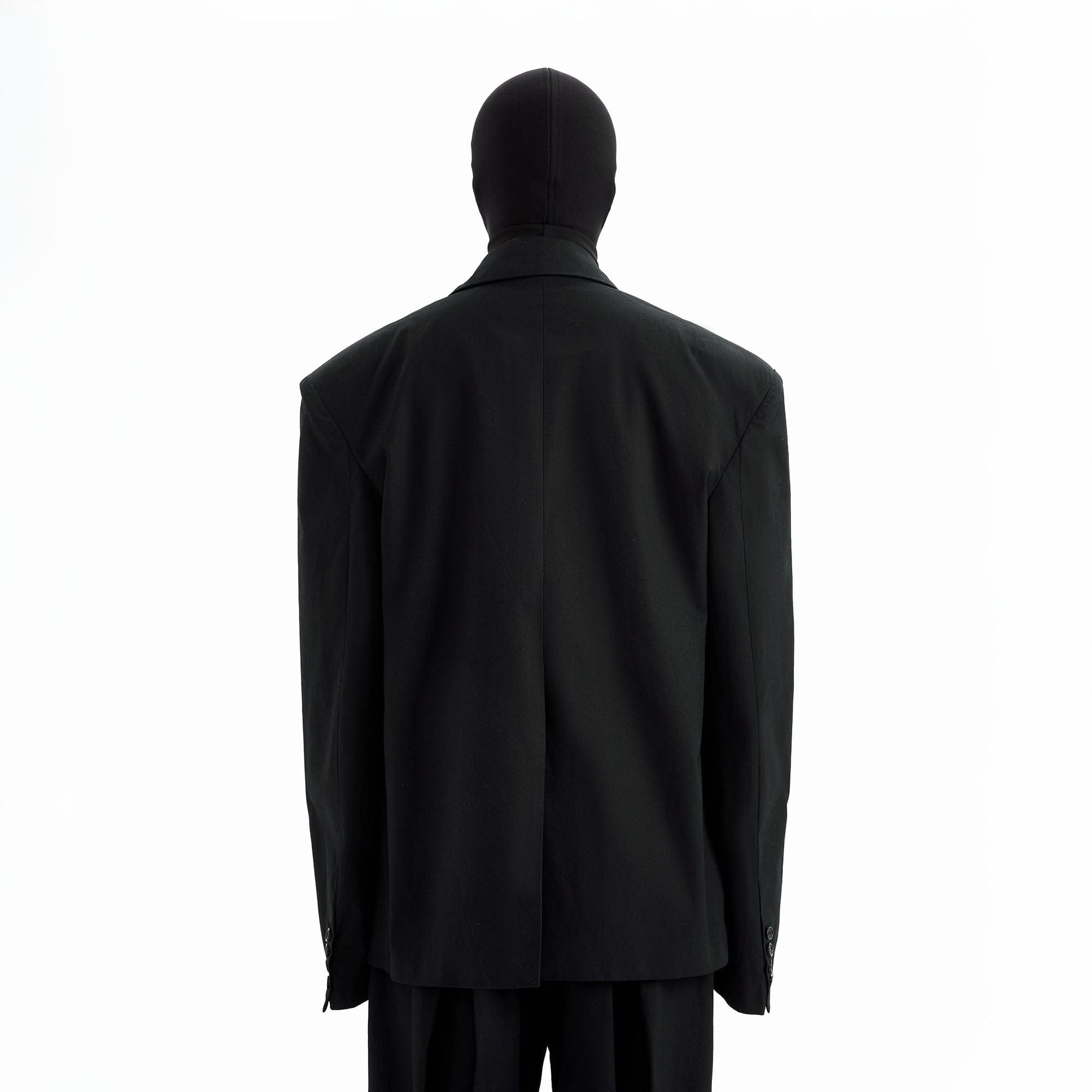 TRIANGLE PROJECT Asymmetrical Padded-Shoulder Oversized Blazer-Jacket-S-Free Shipping Leatheretro
