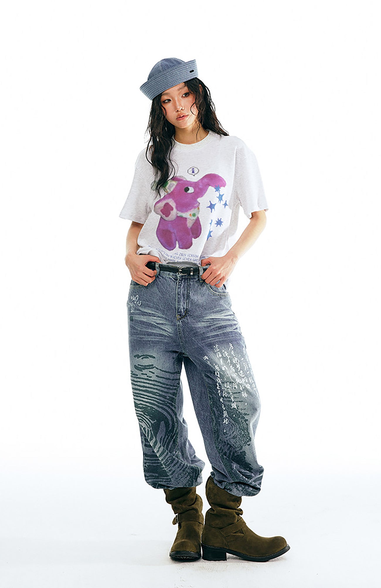 1997 POSTOFFICE Pixel Graphic T-Shirt-T Shirt-S (Preorder)-White-Free Shipping Leatheretro