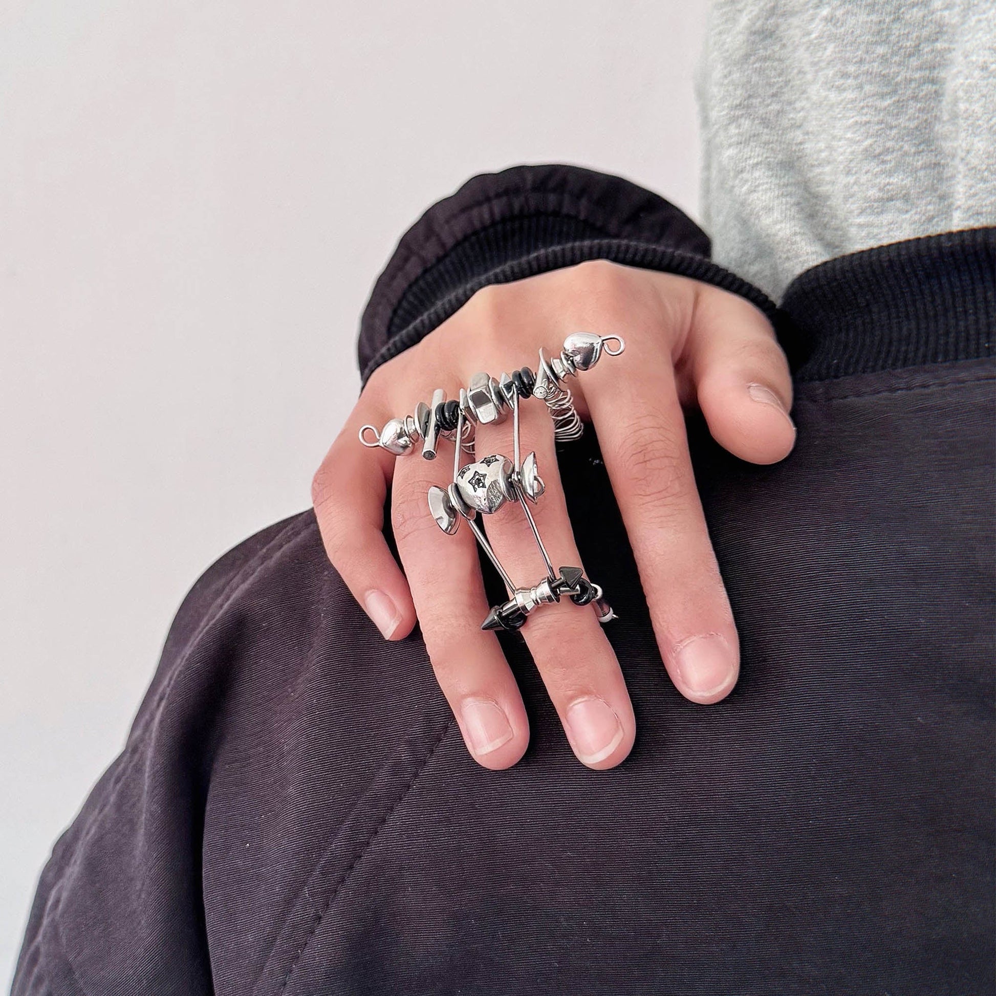 ILLUSORY Danger Signal Ring-Ring-With antennae-Free Shipping Leatheretro