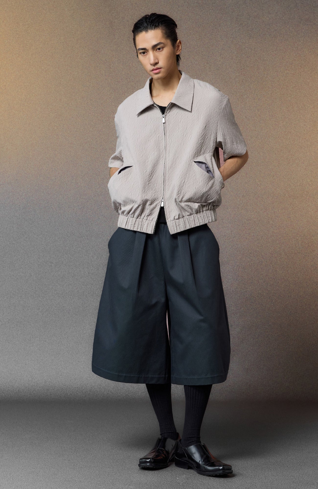 ALVNG AR ANTS Pleated Balloon Shorts-Shorts-S-Purple-Free Shipping Leatheretro