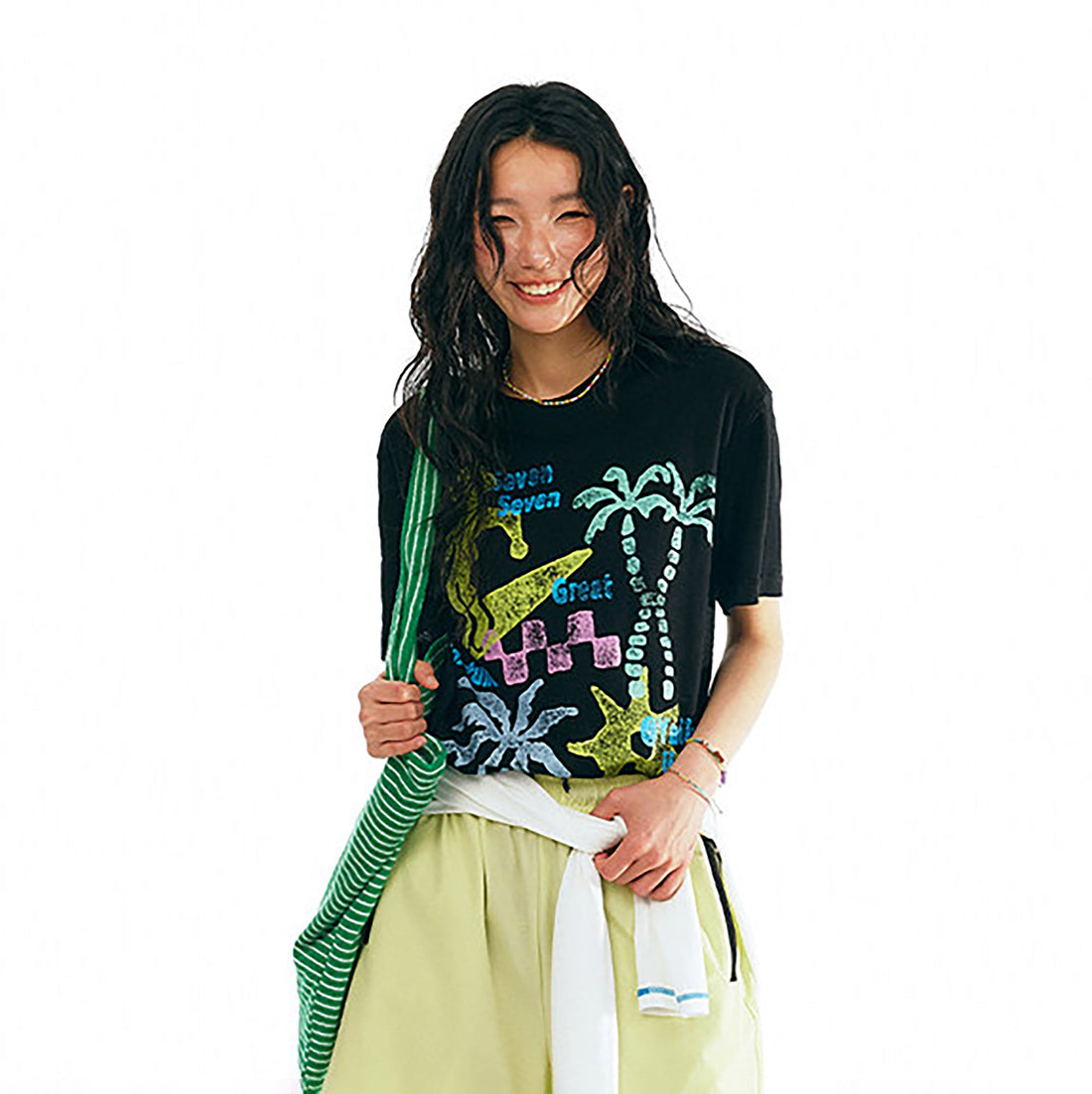 1997 POSTOFFICE Tropical Graphic T-Shirt-T Shirt-S (Preorder)-Black-Free Shipping Leatheretro