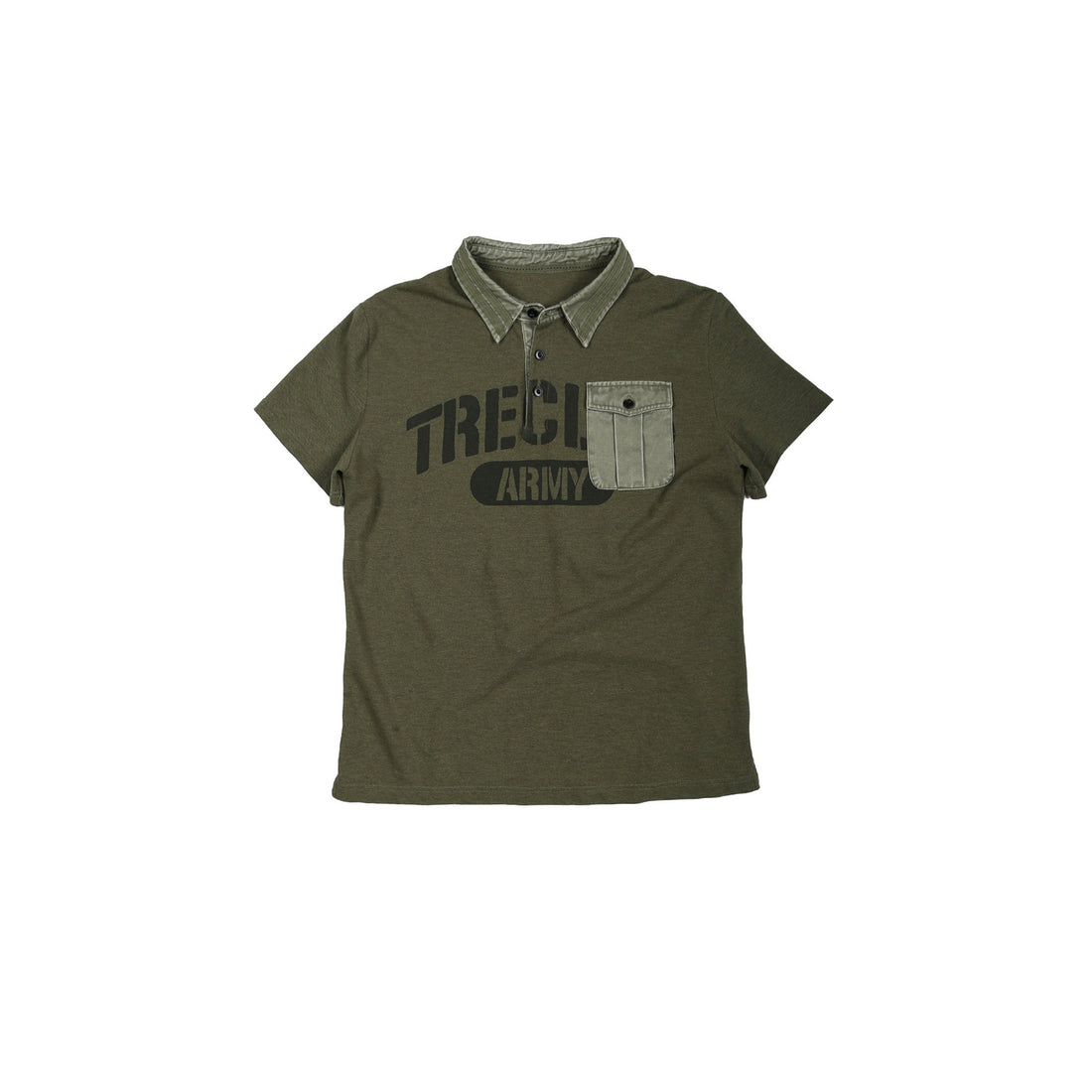 TRECLUB Faded Military LOGO Polo T-Shirt-T Shirt-S (Preorder)-Free Shipping Leatheretro
