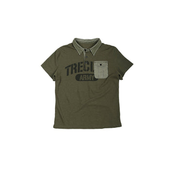 TRECLUB Faded Military LOGO Polo T-Shirt-T Shirt-S (Preorder)-Free Shipping Leatheretro