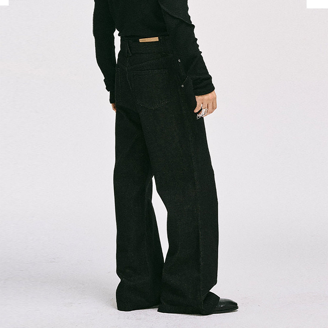 CATSSTAC Essential Panel Belt Wide-Leg Jeans-Jeans-M-Free Shipping Leatheretro