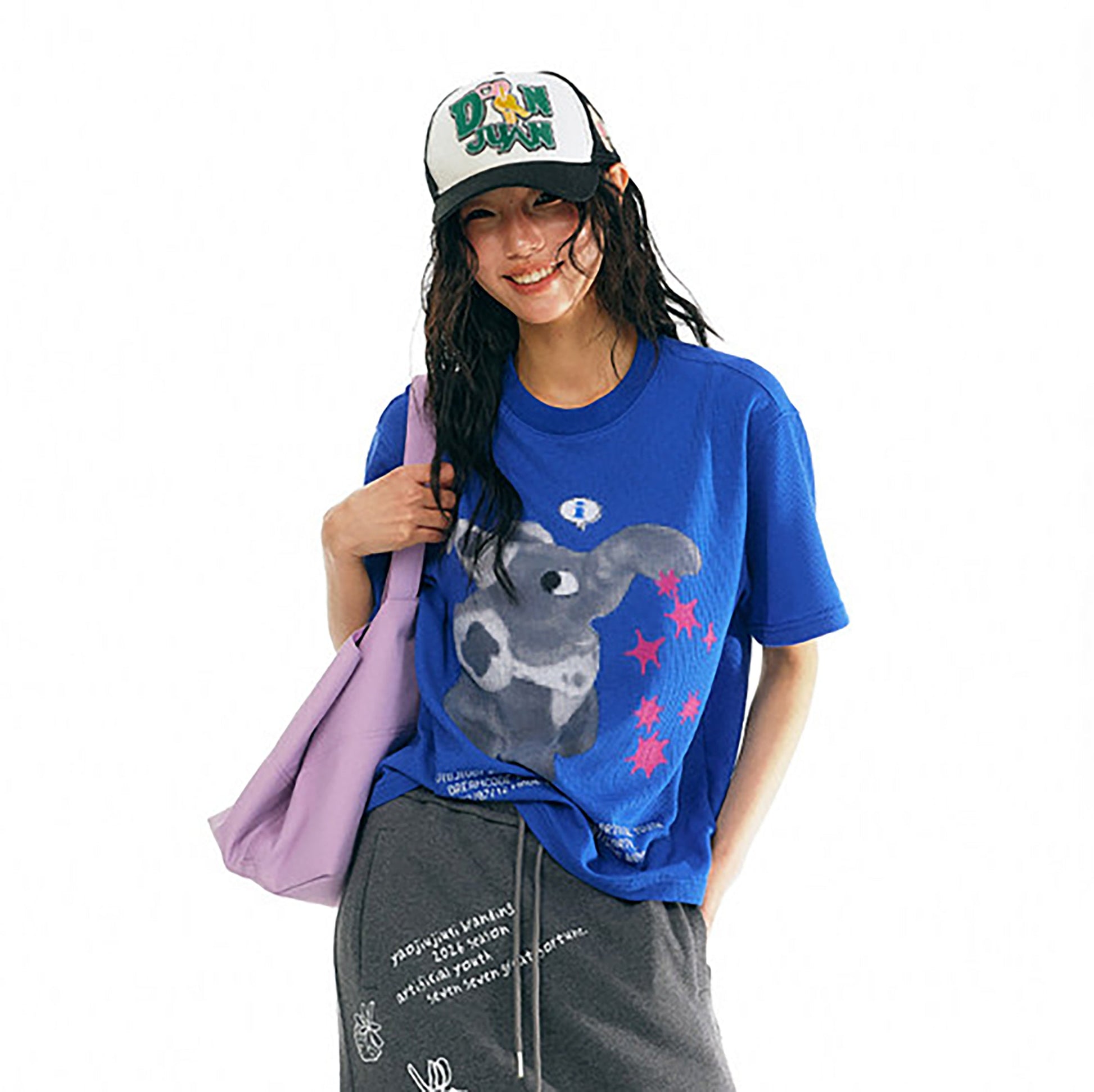 1997 POSTOFFICE Pixel Graphic T-Shirt-T Shirt-S (Preorder)-Blue-Free Shipping Leatheretro