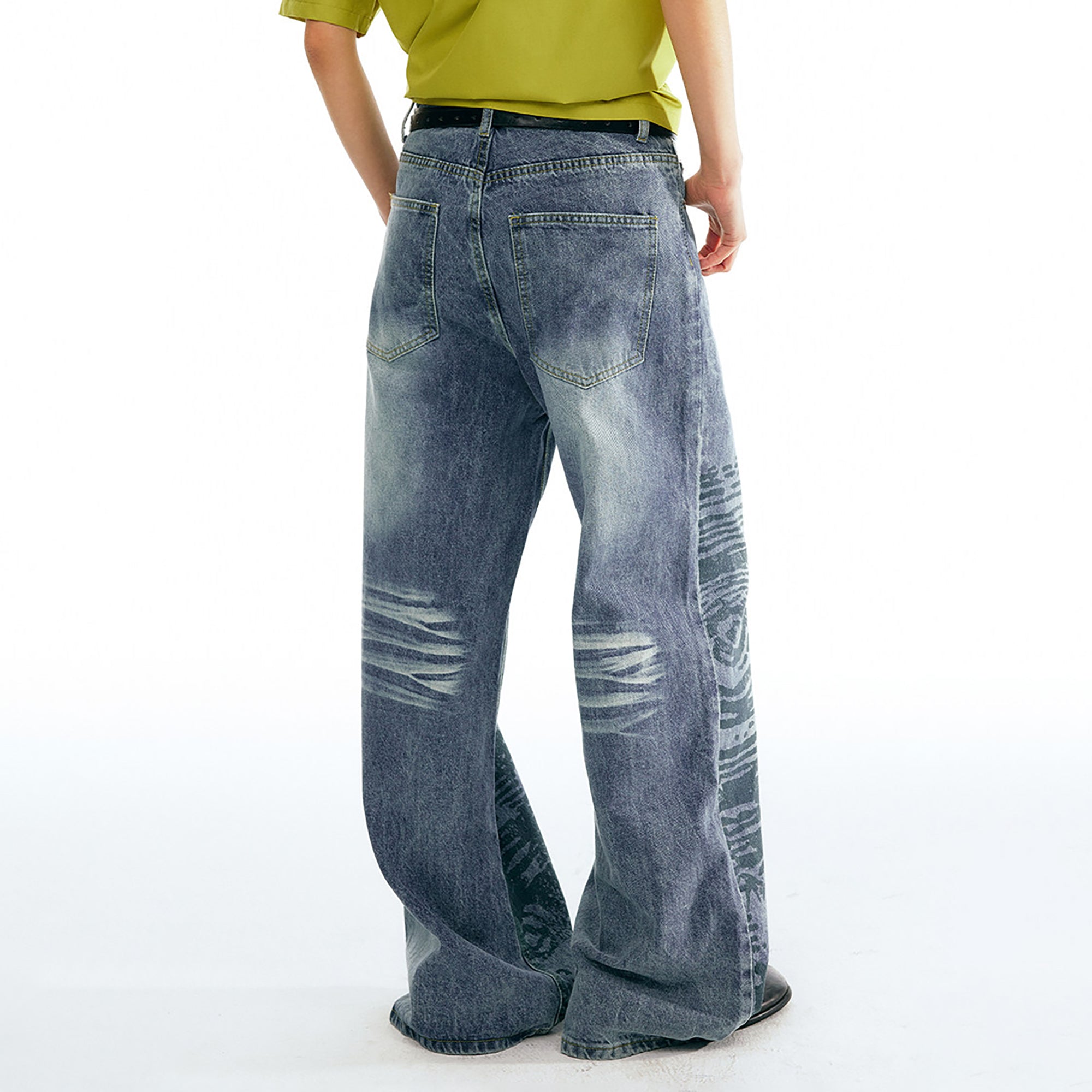 1997 POSTOFFICE Poetry Graphic Straight-Leg Jeans-Jeans-S-Free Shipping Leatheretro