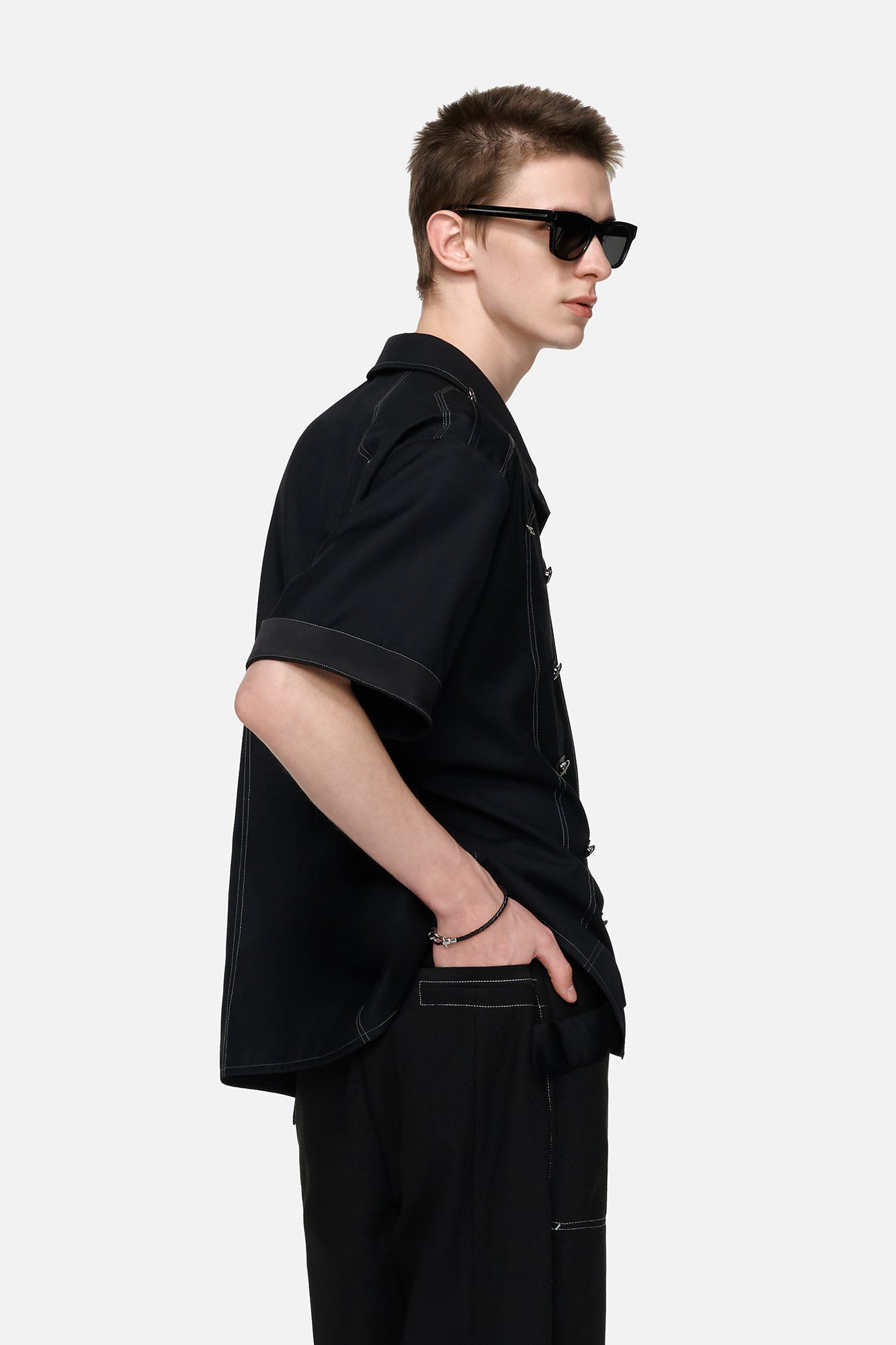 TIWILLTANG Napoleon Cuban Half Shirt-Half shirt-S-Free Shipping Leatheretro