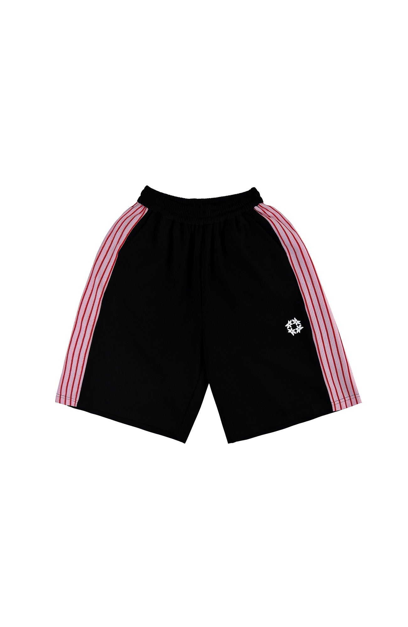 MIICHOUS Contrast Stripes Panel Shorts-Shorts-S (Preorder)-Black-Free Shipping Leatheretro