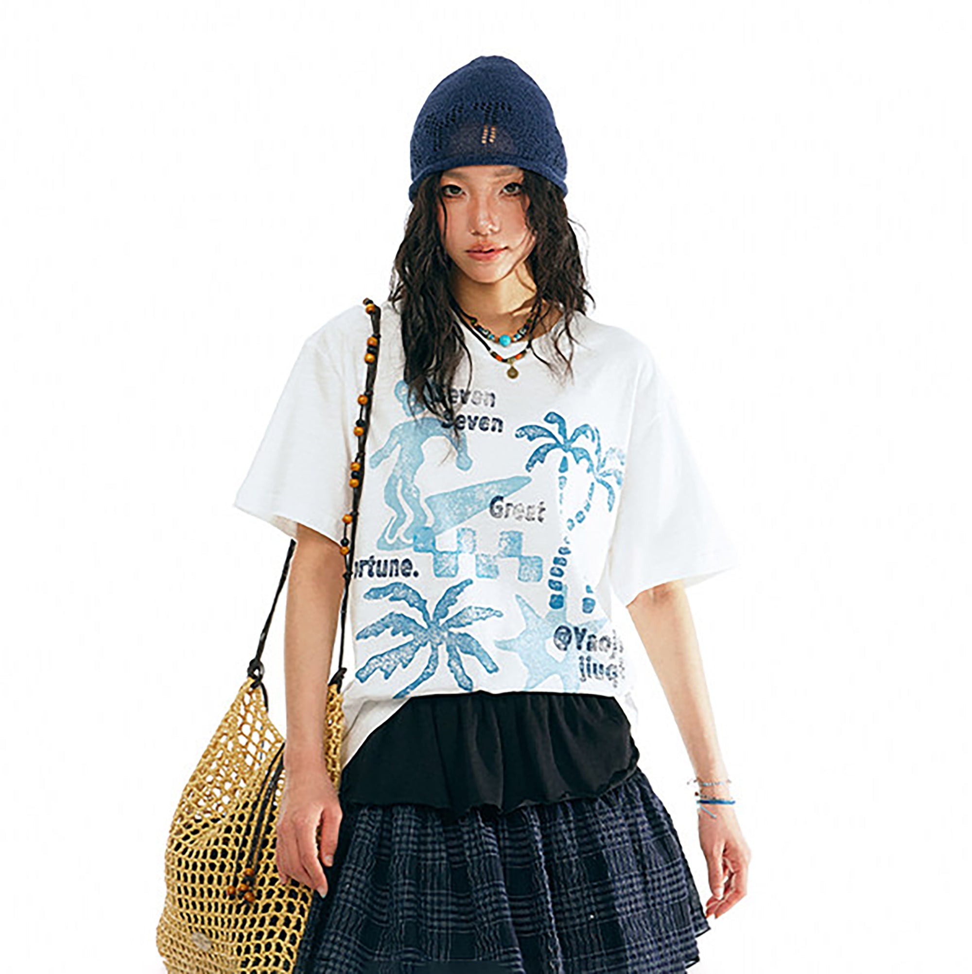 1997 POSTOFFICE Tropical Graphic T-Shirt-T Shirt-S (Preorder)-Black-Free Shipping Leatheretro