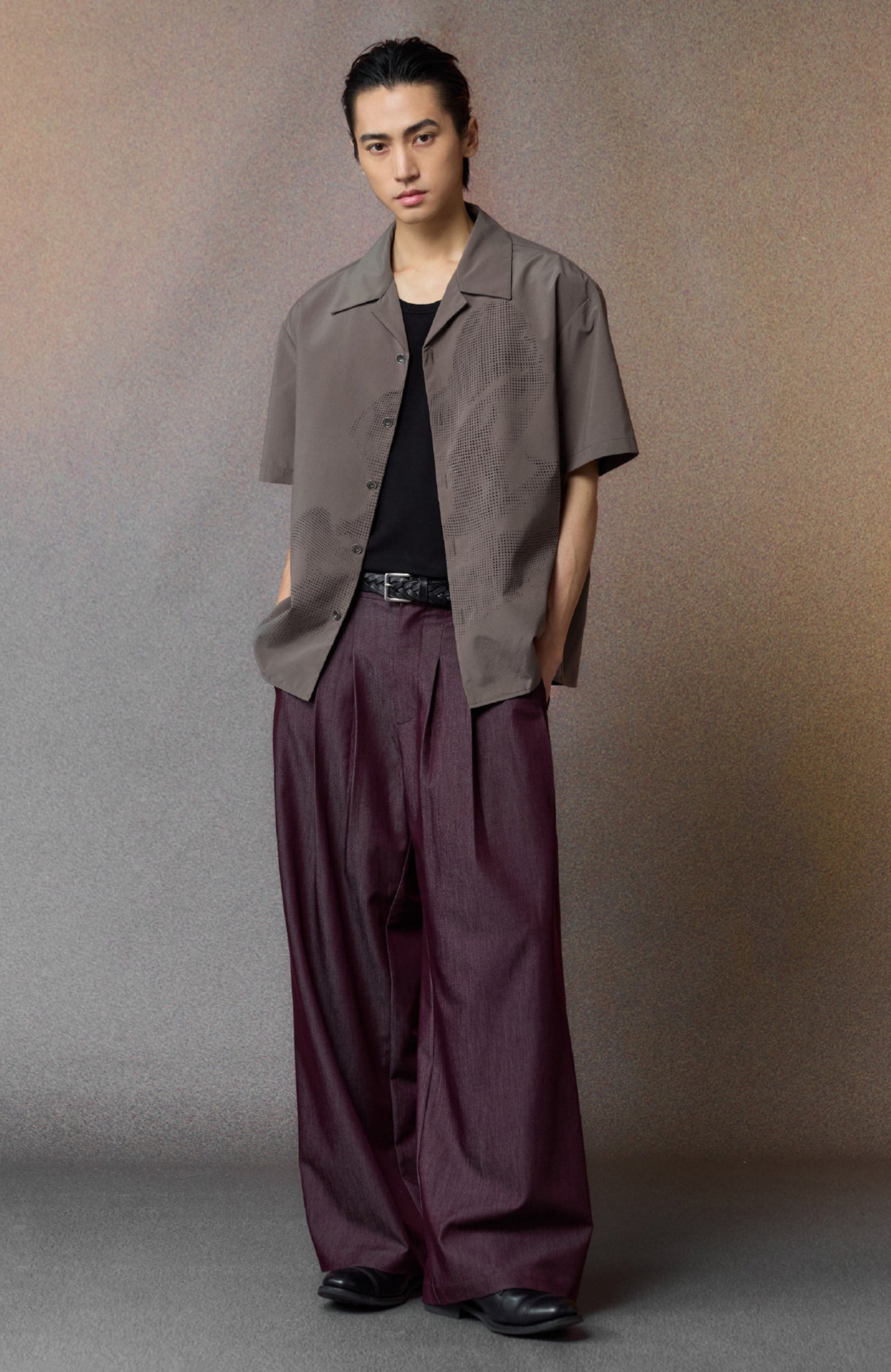 ALVNG AR ANTS Multi-Pleat Straight-Leg Trousers-Pants-XS (Preorder)-Black-Free Shipping Leatheretro
