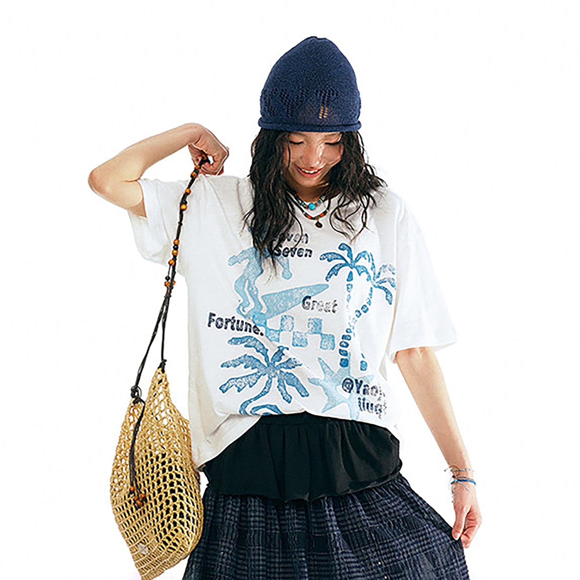 1997 POSTOFFICE Tropical Graphic T-Shirt-T Shirt-S (Preorder)-White-Free Shipping Leatheretro